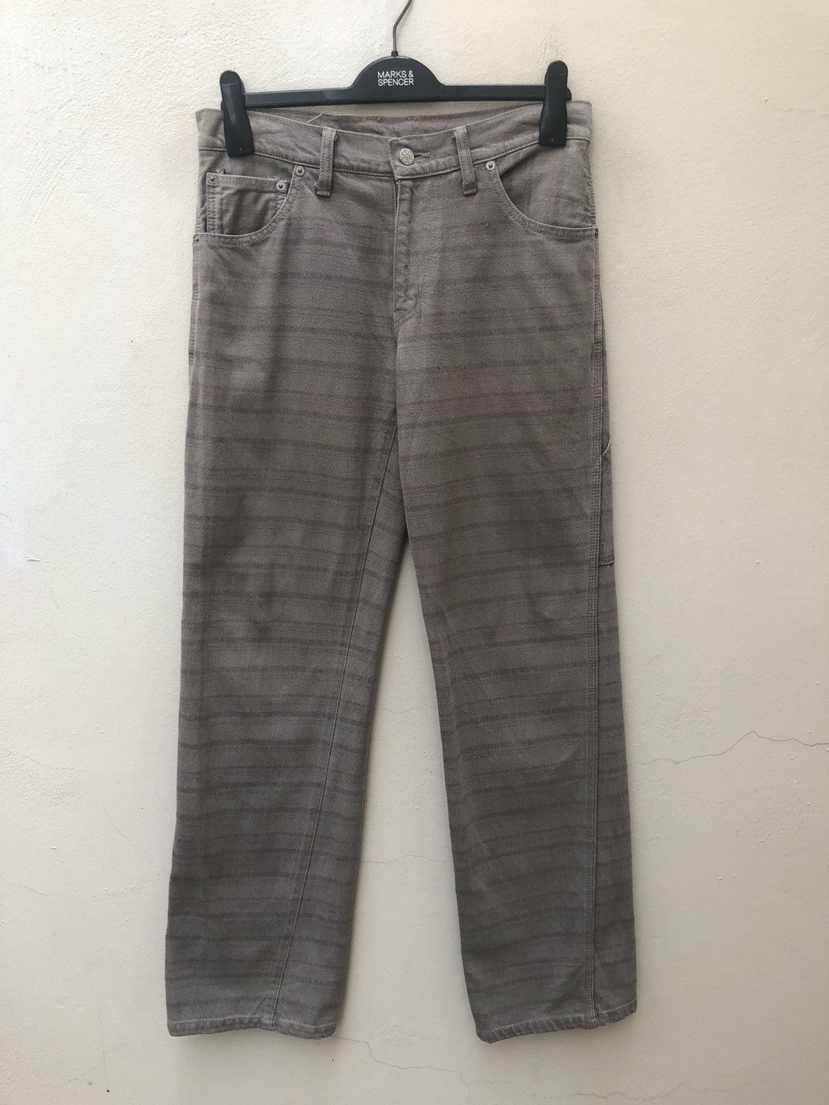 Vintage Vintage Ozone Rocks Japan Faded Horizontal Striped Work Pant Size US 30 / EU 46 - 6 Thumbnail