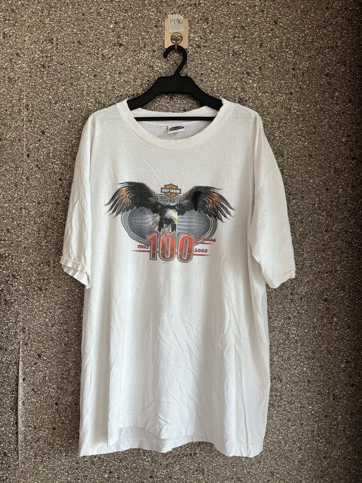 Image of Vintage Harley Davidson Ft90 in White, Men's (Size XL)