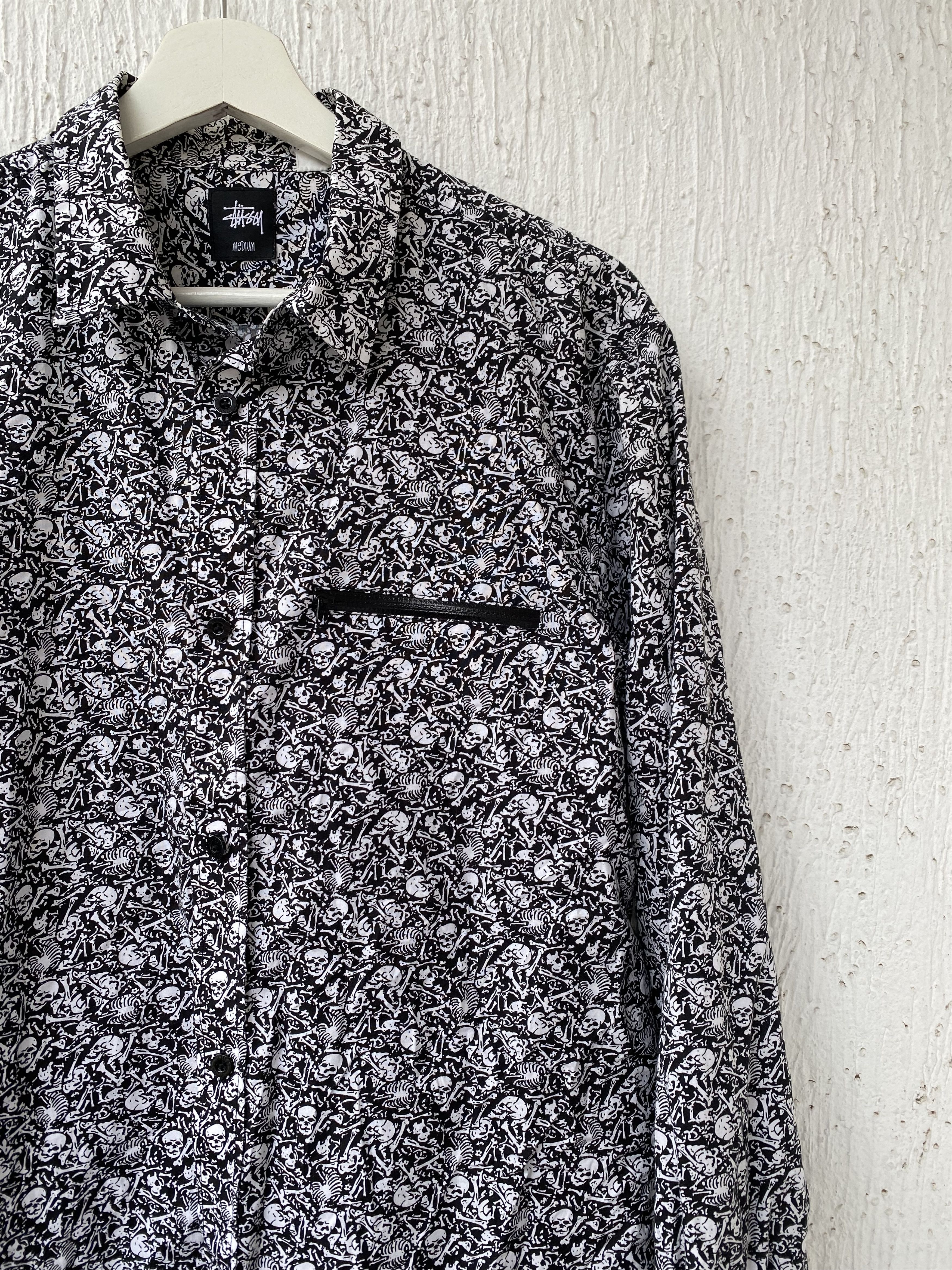 Stussy rare vintage bones print shirt Size US M / EU 48-50 / 2 - 2 Thumbnail