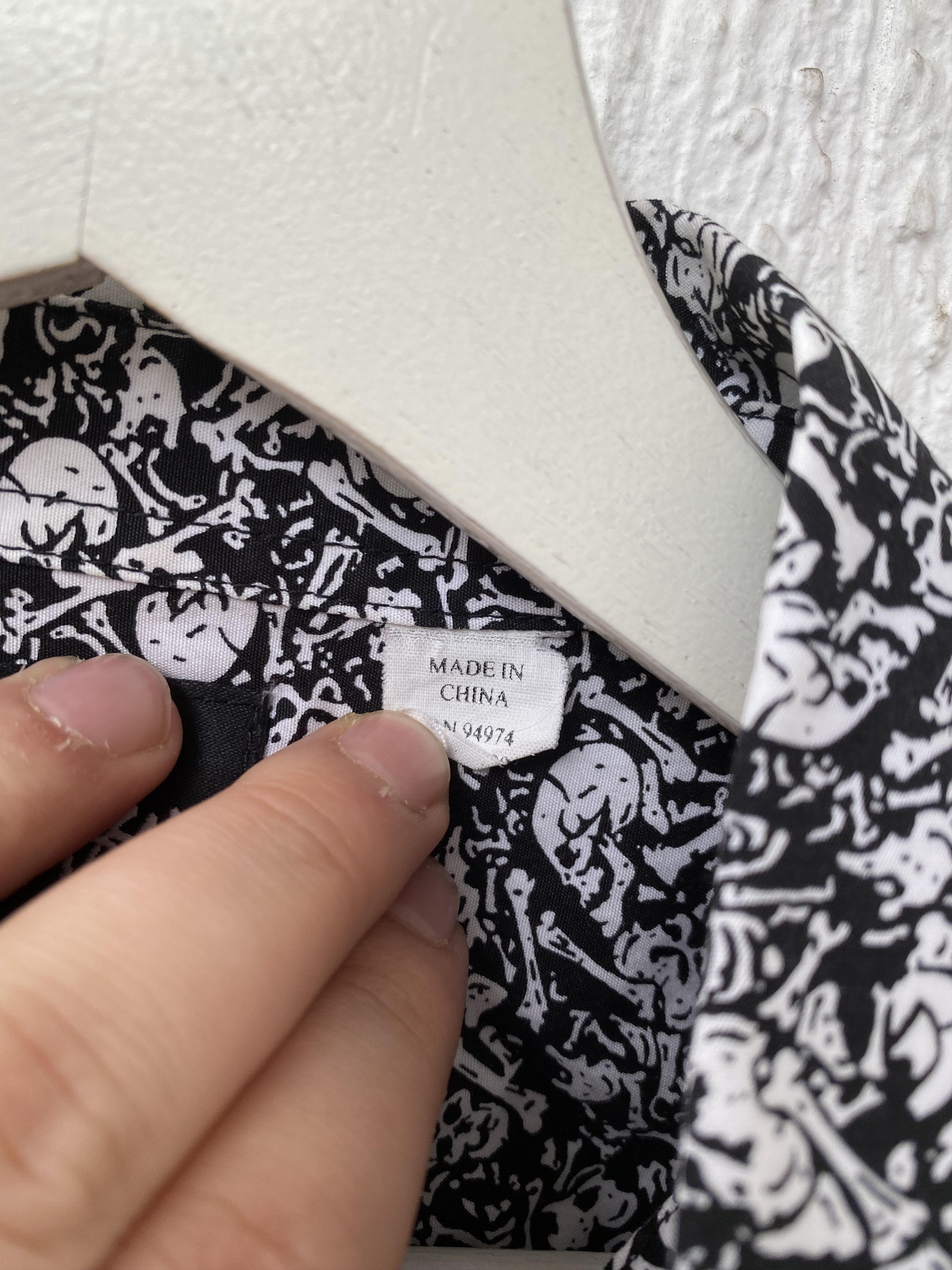 Stussy rare vintage bones print shirt Size US M / EU 48-50 / 2 - 4 Thumbnail