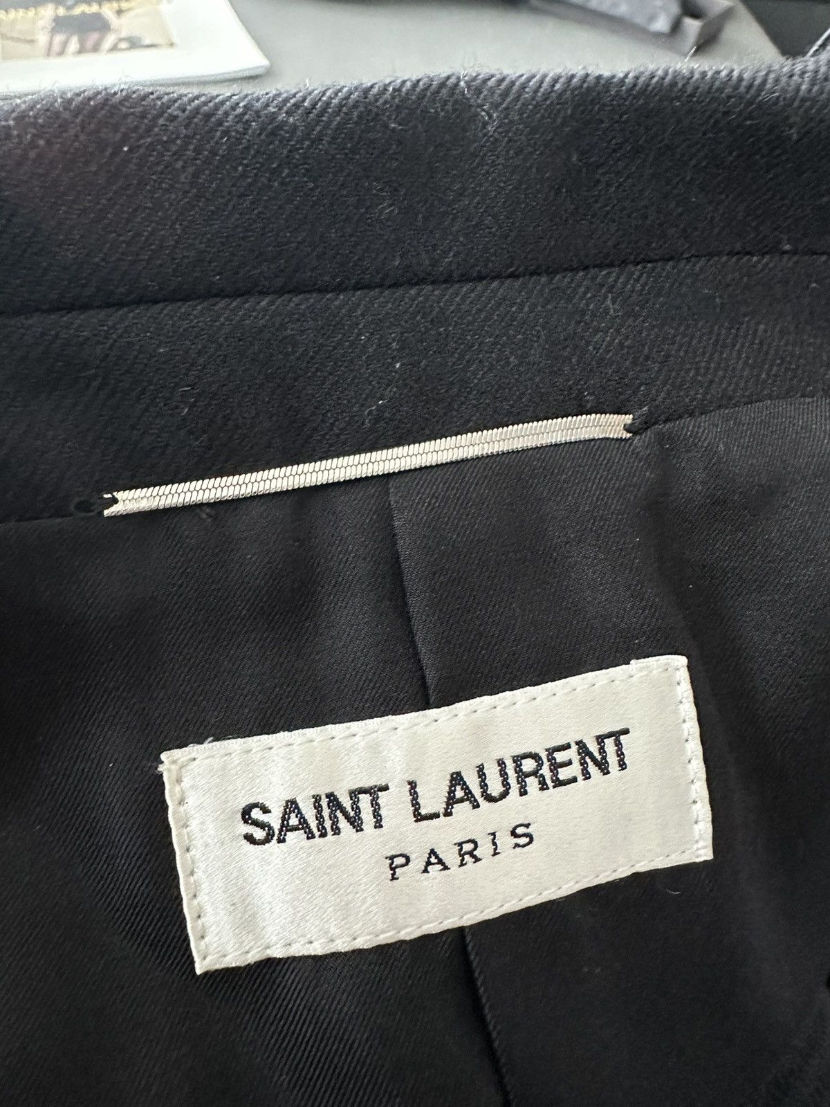 Saint Laurent Paris $4,300 New Limited Edition Super Runway Gabardine Blazer Size 54L - 6 Thumbnail