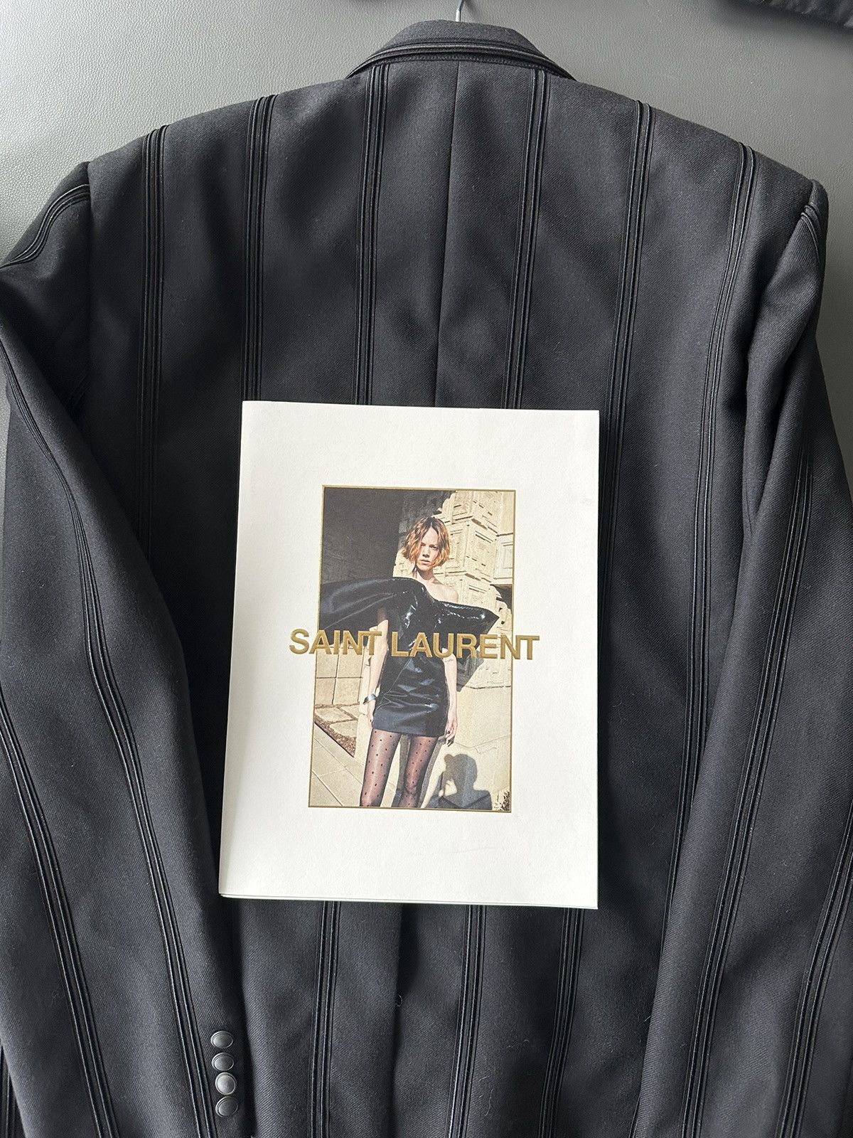 Saint Laurent Paris $4,300 New Limited Edition Super Runway Gabardine Blazer Size 54L - 5 Thumbnail