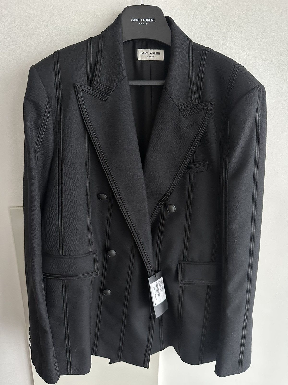 Saint Laurent Paris $4,300 New Limited Edition Super Runway Gabardine Blazer Size 54L - 19 Thumbnail