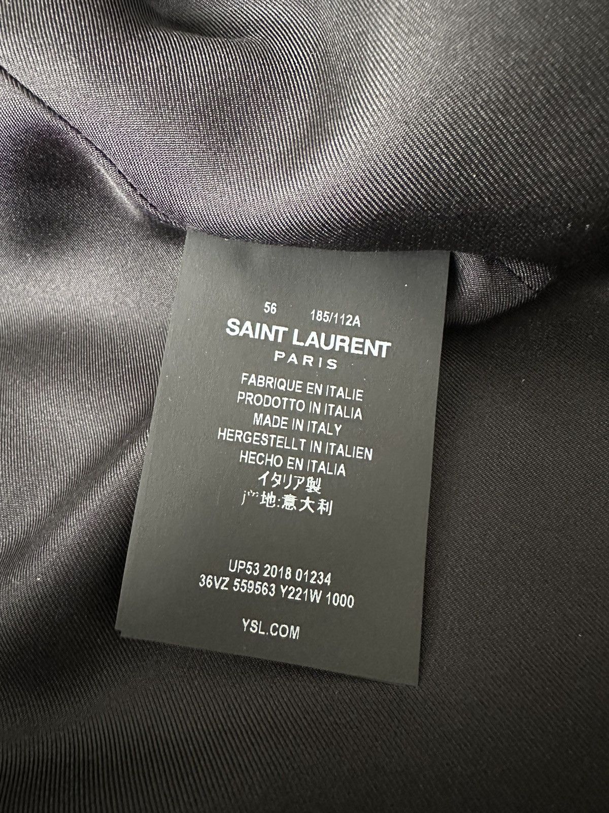 Saint Laurent Paris $4,300 New Limited Edition Super Runway Gabardine Blazer Size 54L - 7 Thumbnail