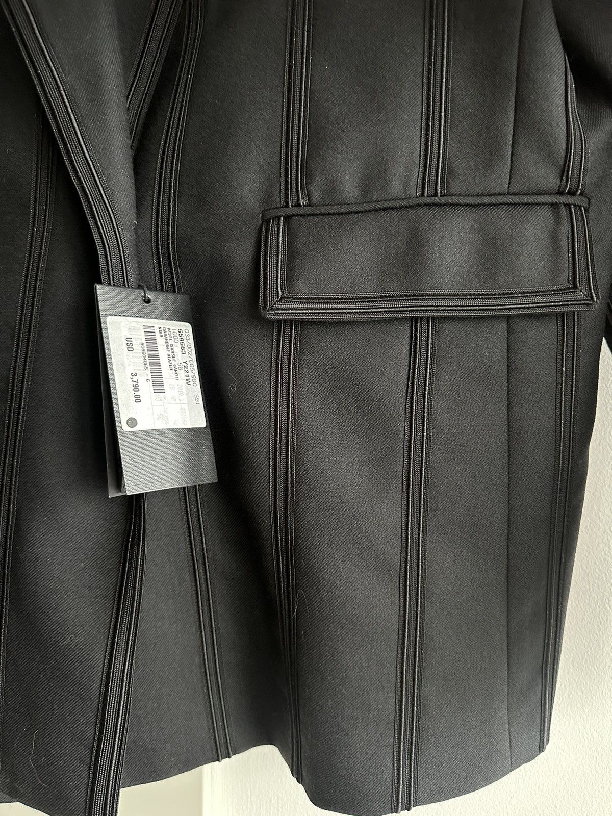 Saint Laurent Paris $4,300 New Limited Edition Super Runway Gabardine Blazer Size 54L - 20 Thumbnail