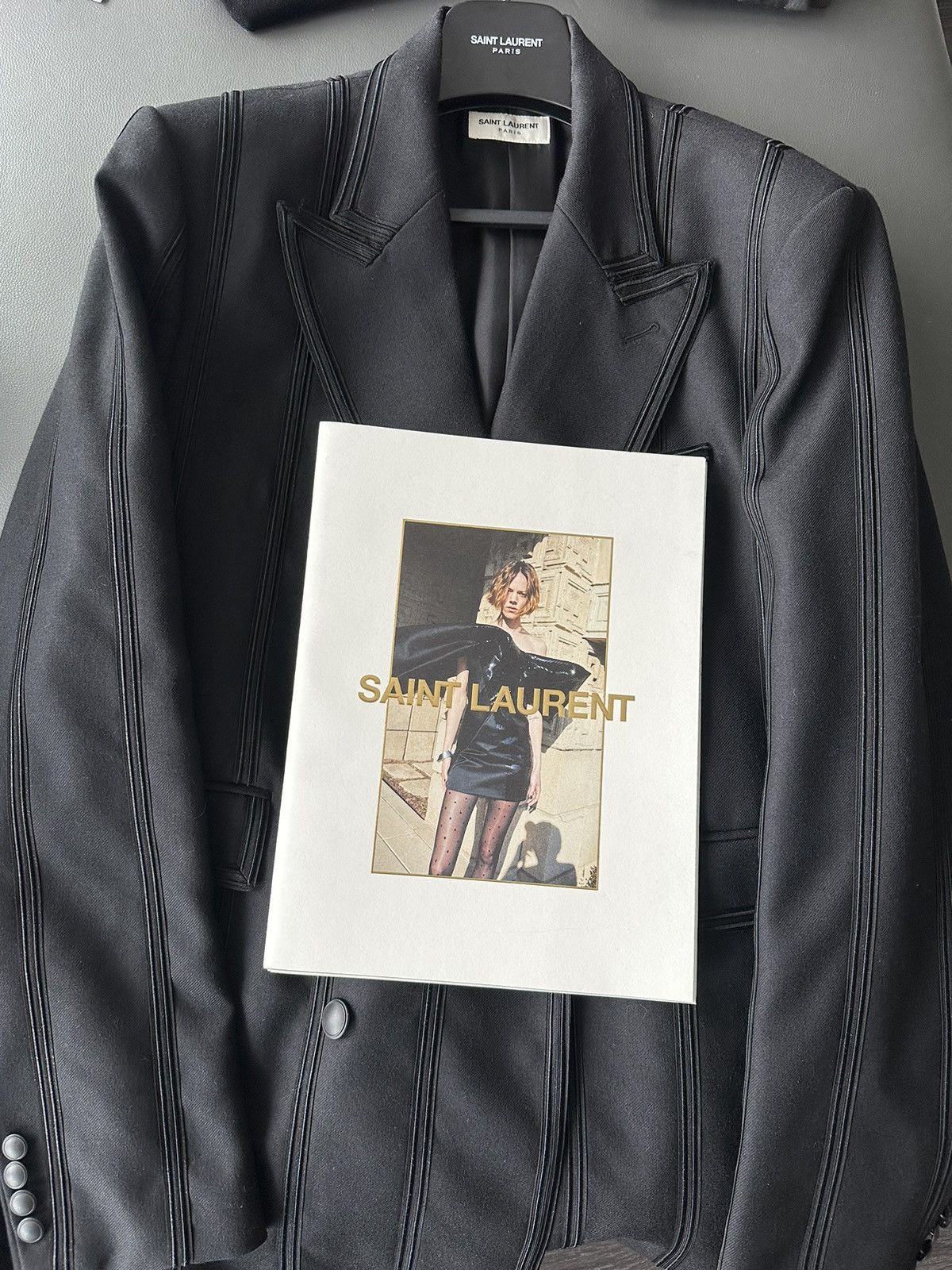 Saint Laurent Paris $4,300 New Limited Edition Super Runway Gabardine Blazer Size 54L - 2 Thumbnail