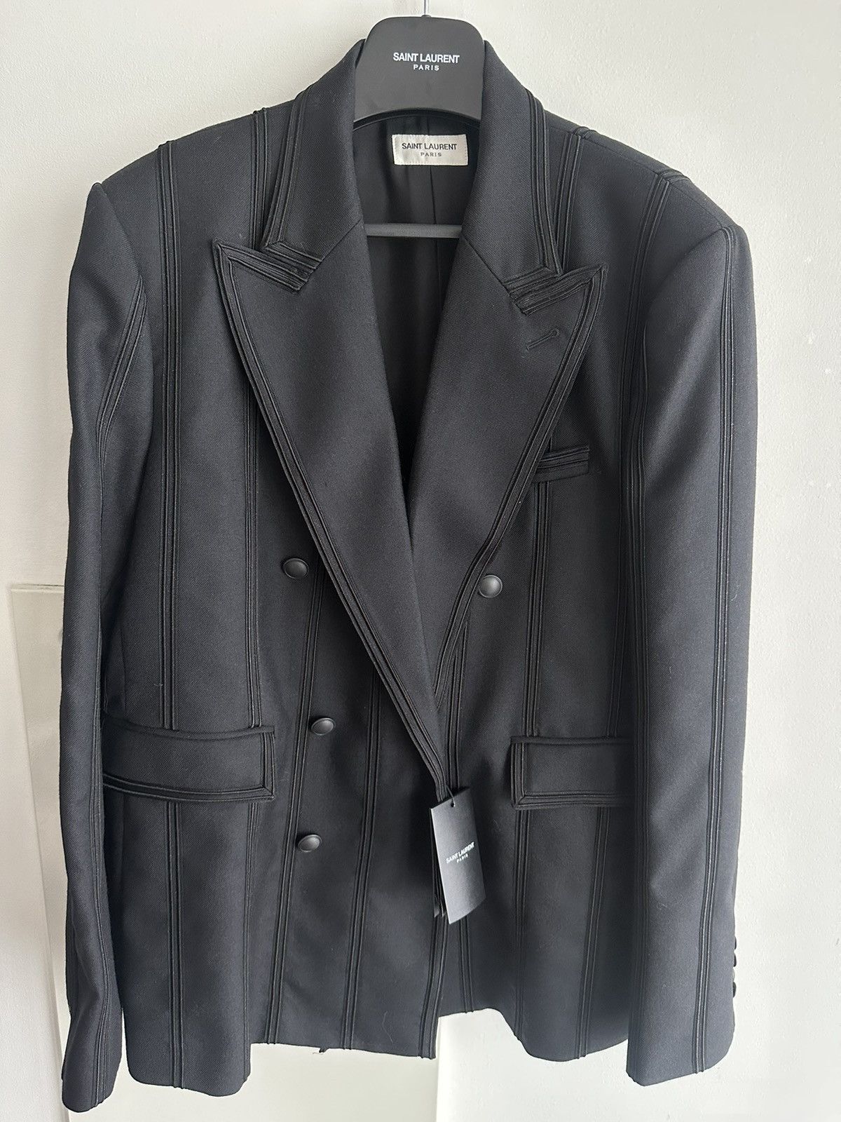 Saint Laurent Paris $4,300 New Limited Edition Super Runway Gabardine Blazer Size 54L - 12 Thumbnail