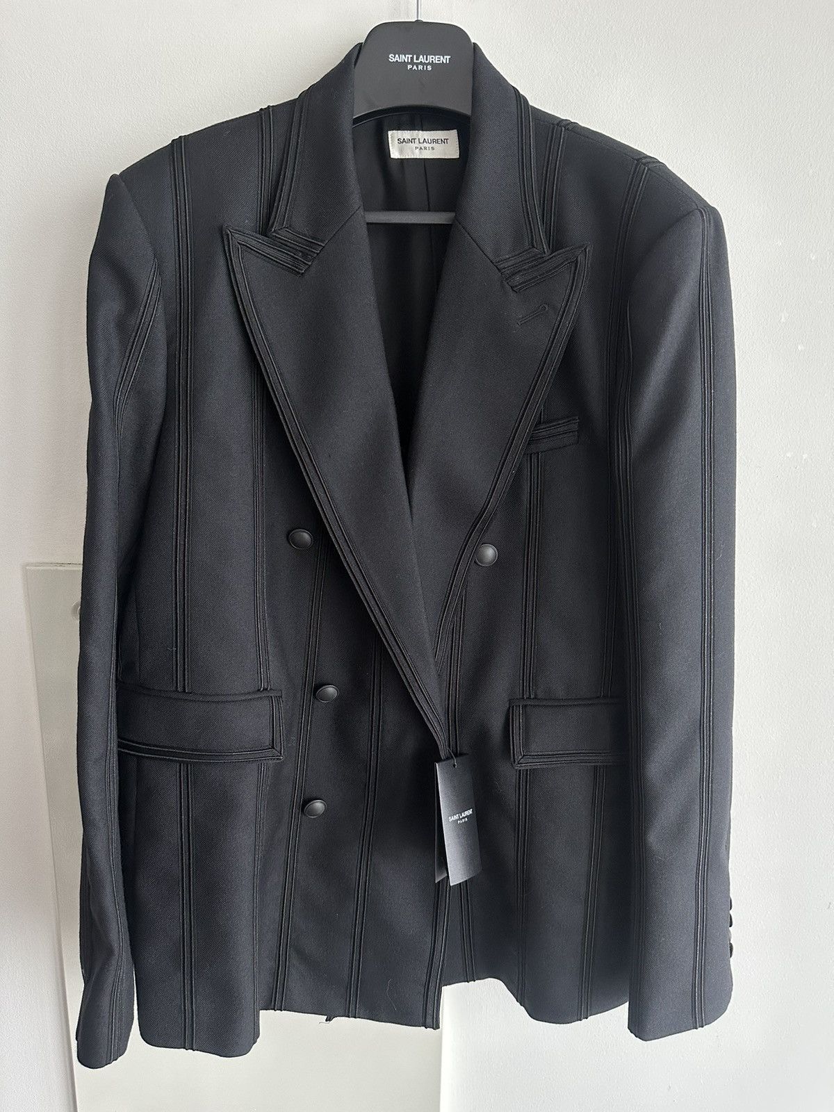 Saint Laurent Paris $4,300 New Limited Edition Super Runway Gabardine Blazer Size 54L - 1 Thumbnail