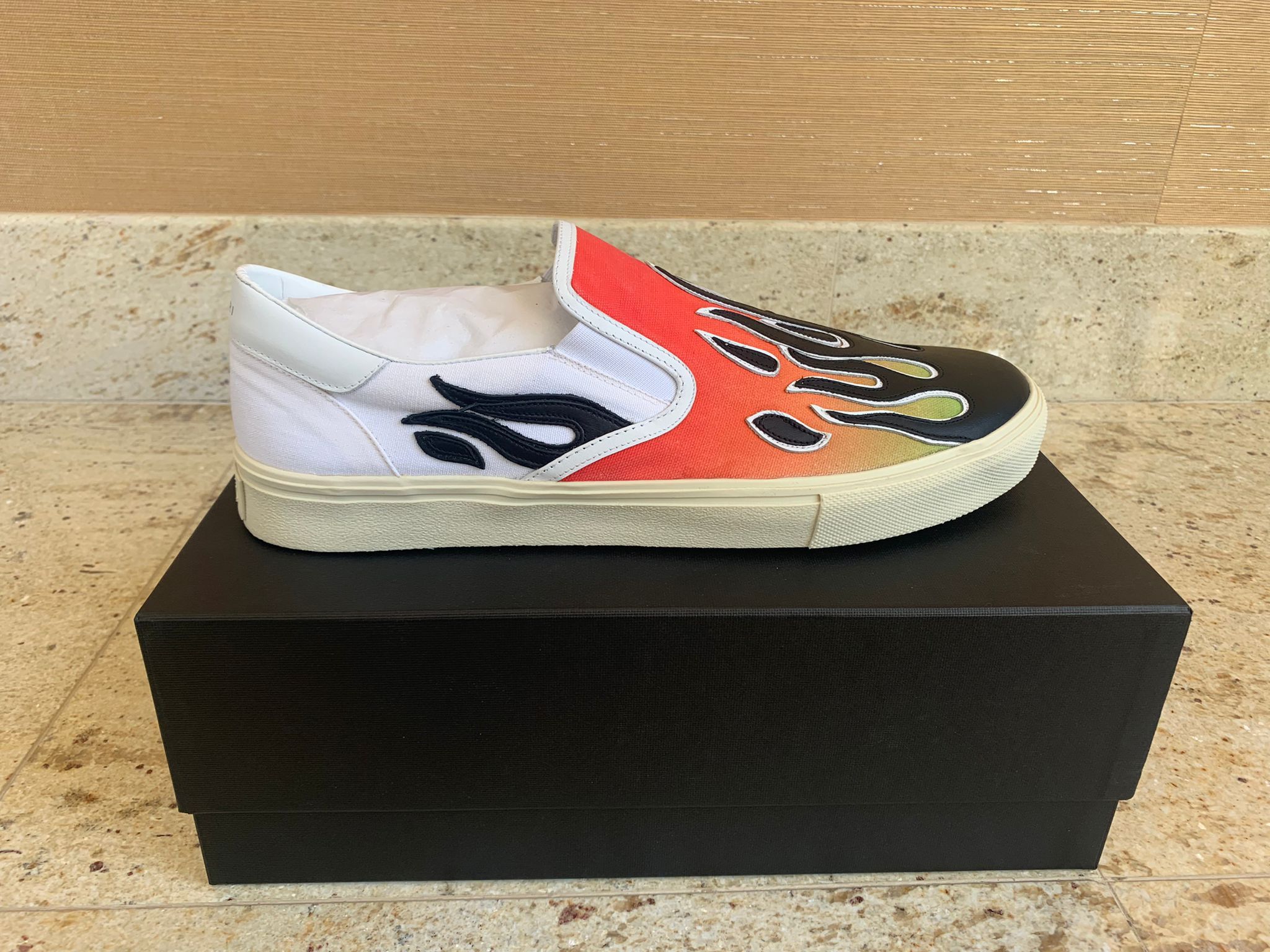 Amiri Flame Slip On Sneakers Size US 14 / EU 47 - 4 Thumbnail