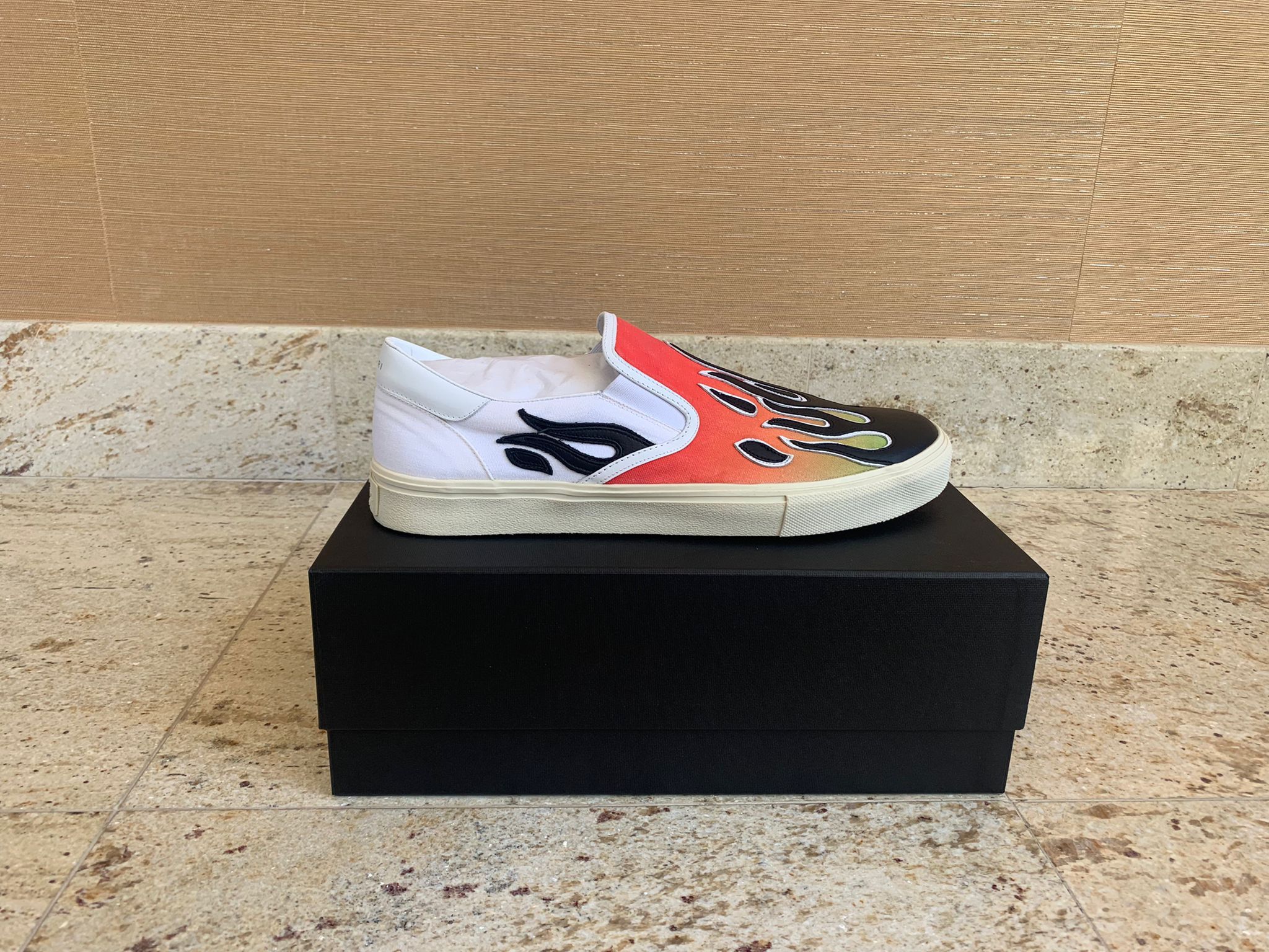 Amiri Flame Slip On Sneakers Size US 14 / EU 47 - 1 Thumbnail