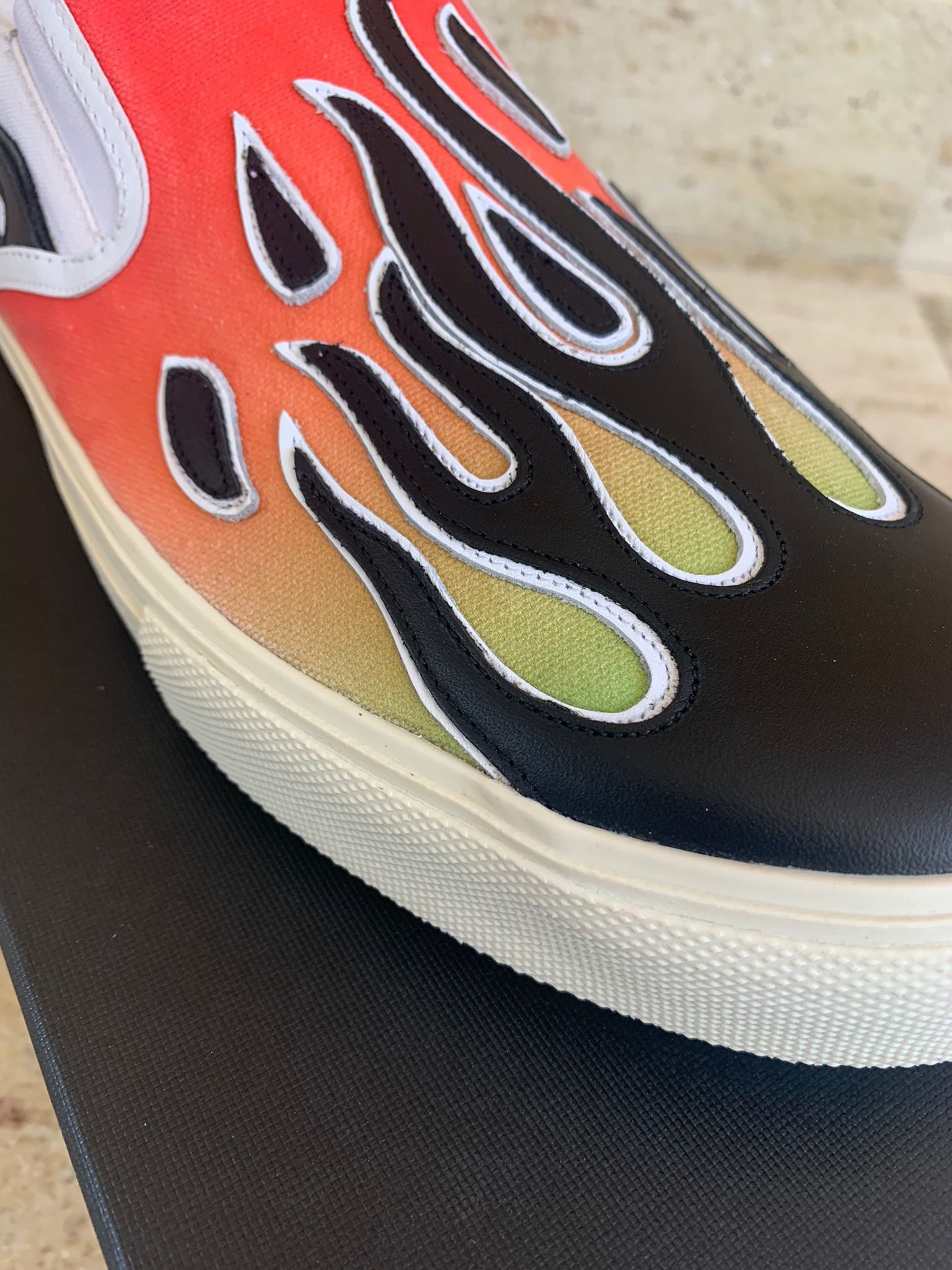 Amiri Flame Slip On Sneakers Size US 14 / EU 47 - 7 Thumbnail