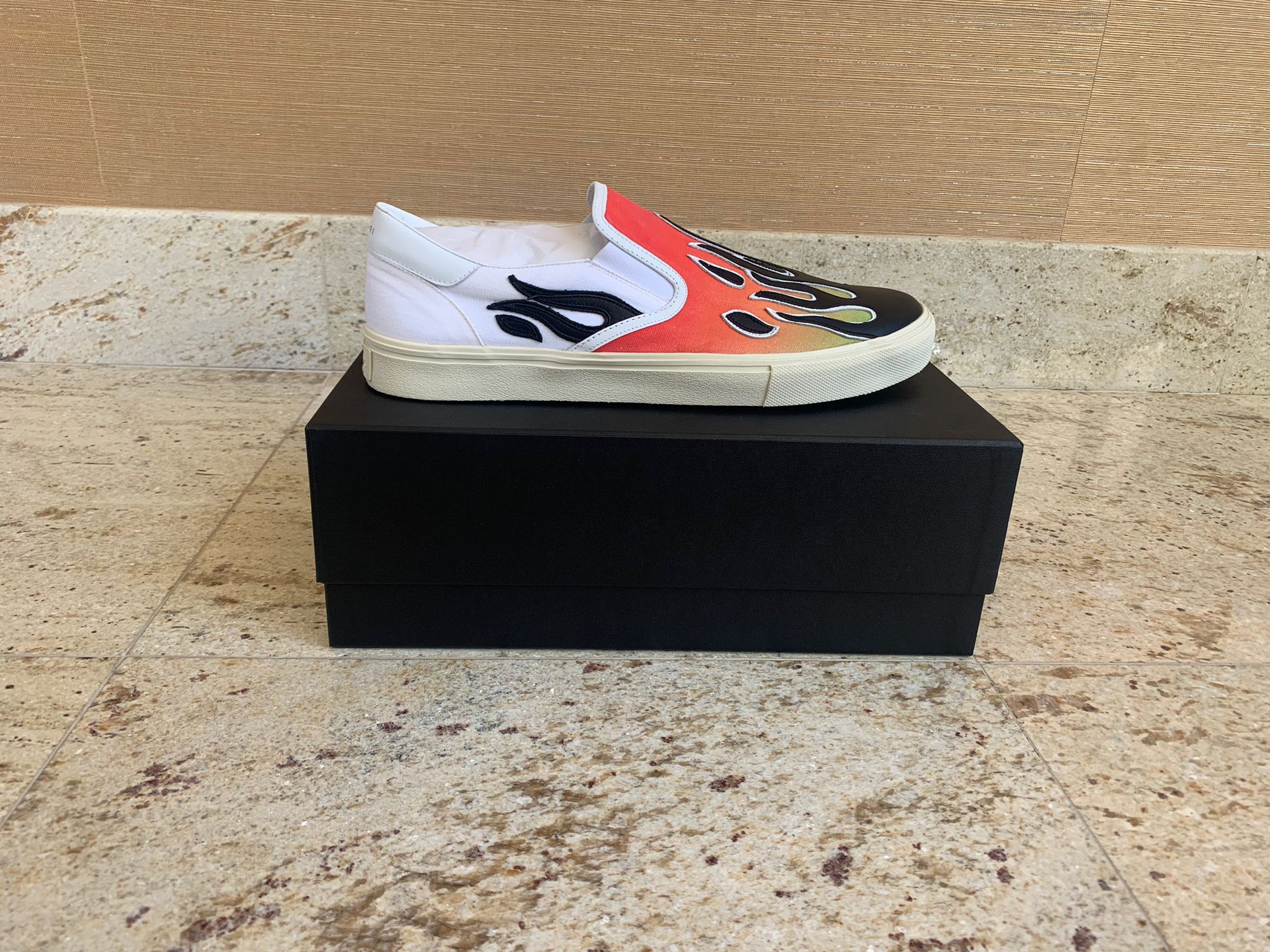Amiri Flame Slip On Sneakers Size US 14 / EU 47 - 2 Thumbnail