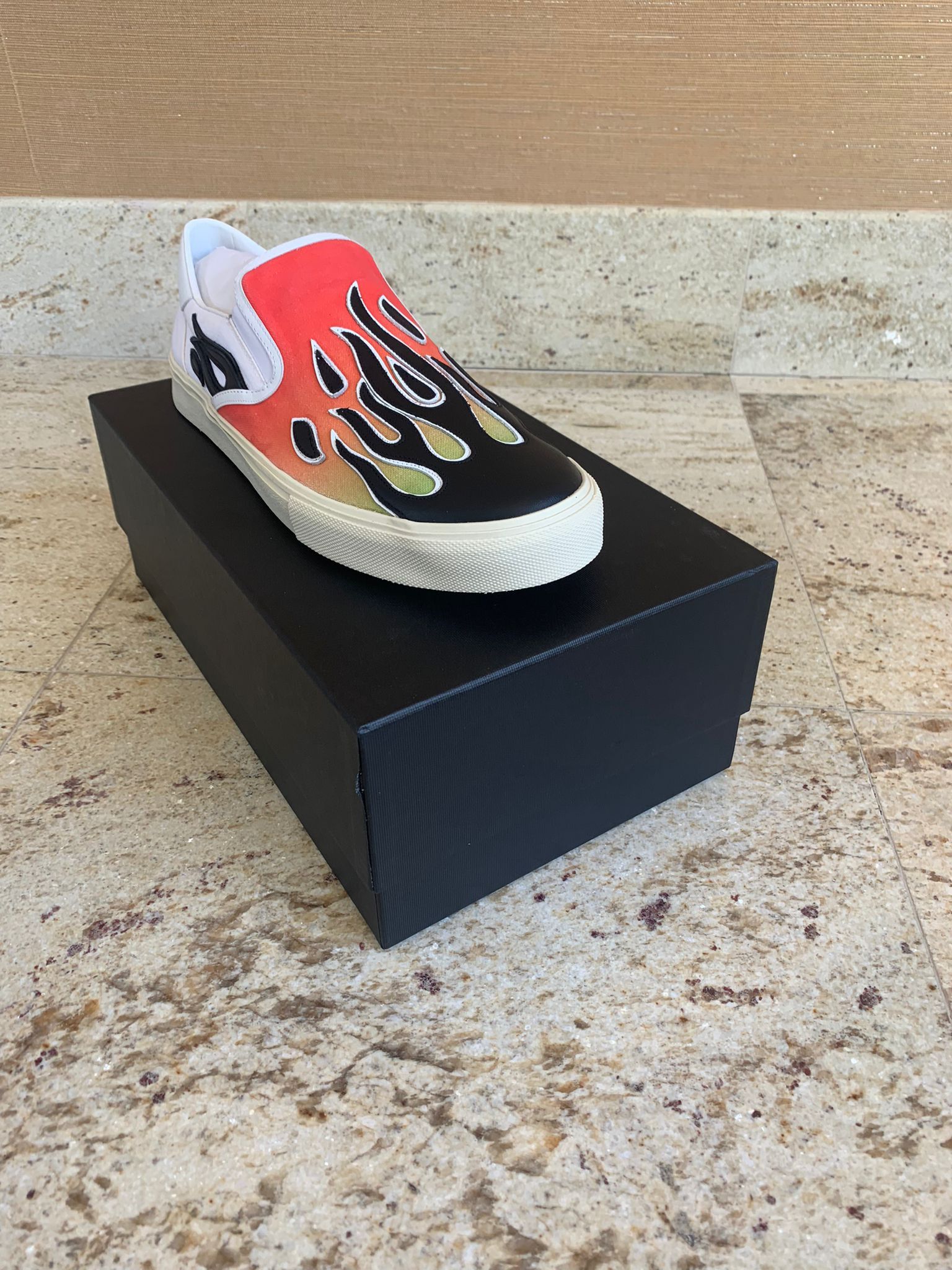 Amiri Flame Slip On Sneakers Size US 14 / EU 47 - 3 Thumbnail