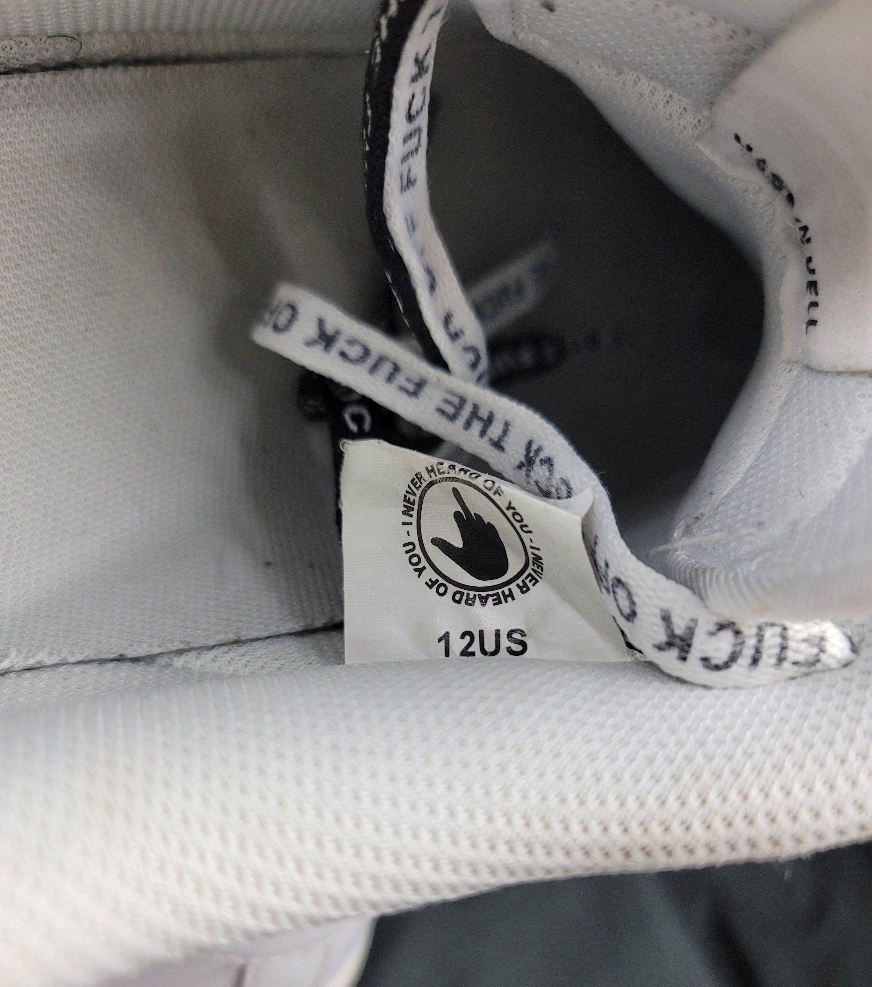 ineverheardofyou I Never Heard Of You F*ck Off Air Force 1 AF1 Pre-owned Size US 12 / EU 45 - 9 Thumbnail