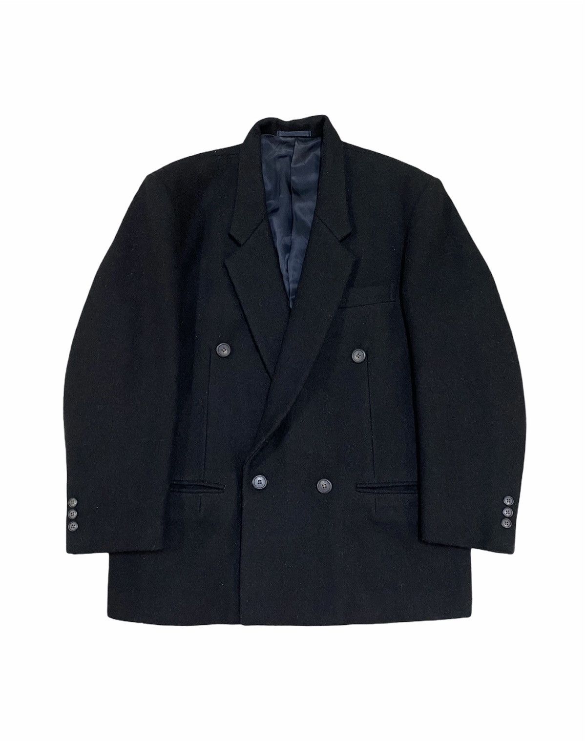 Yohji Yamamoto Vintage🔥Archival Yohji Yamamoto Overcoat Double Breasted Size US S / EU 44-46 / 1 - 1 Thumbnail