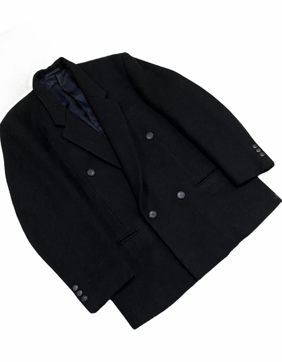 Yohji Yamamoto Vintage🔥Archival Yohji Yamamoto Overcoat Double Breasted Size US S / EU 44-46 / 1 - 2 Thumbnail