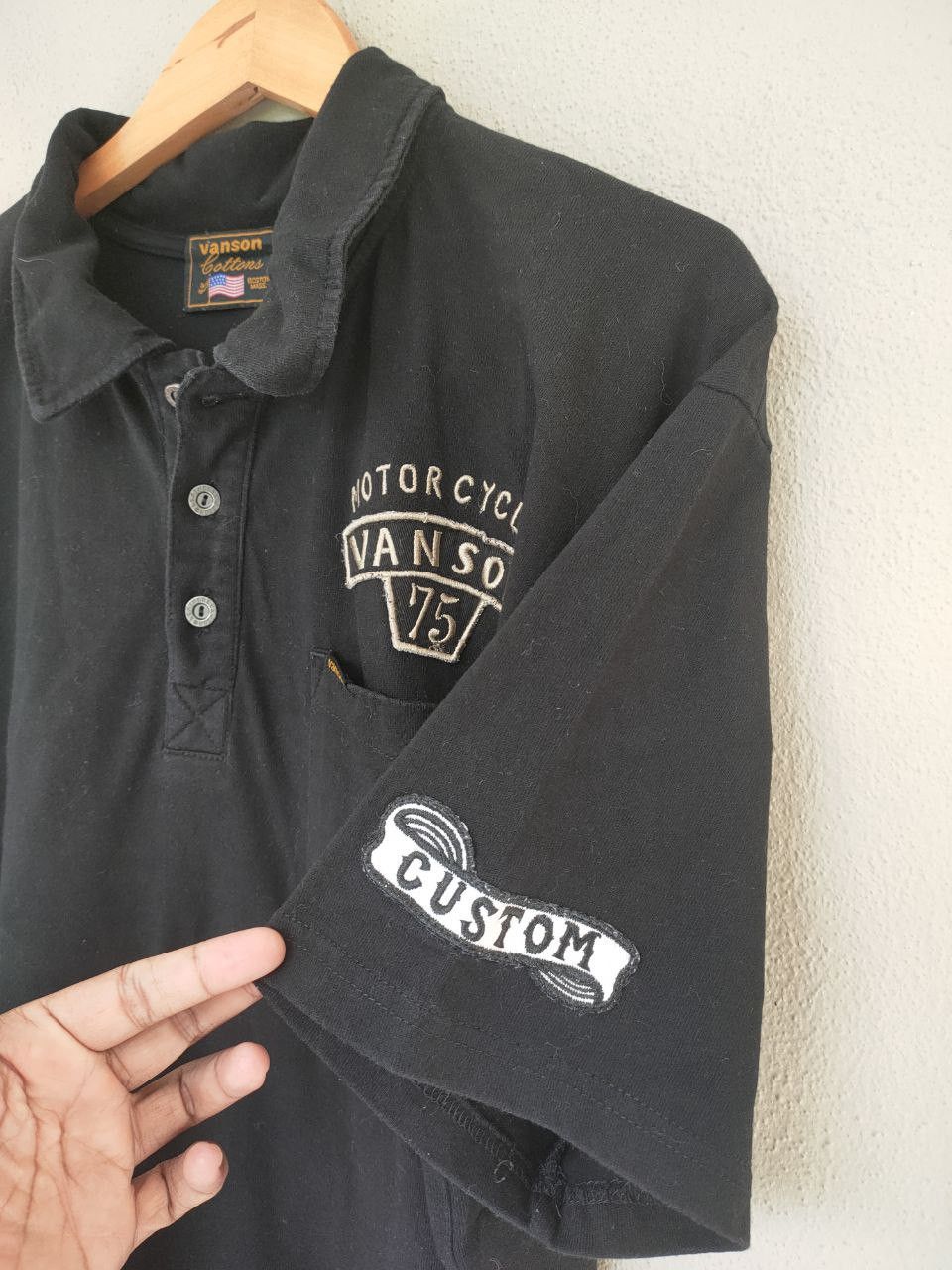 Vanson Leathers Vansons EMBROIDERED POLO t Size US XL / EU 56 / 4 - 4 Thumbnail