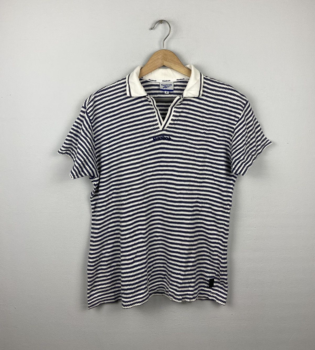Vintage Reebok Stripe Polo Shirt