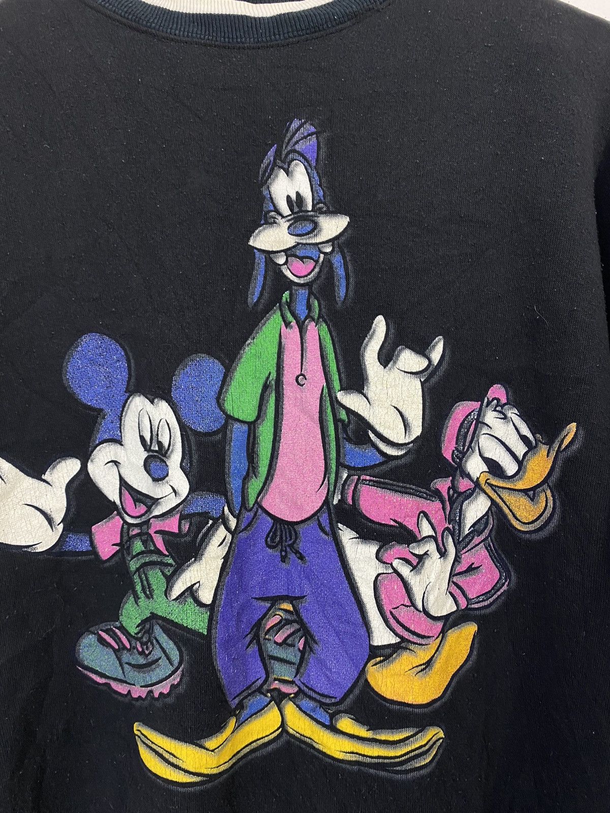 Mickey Mouse Vintage 90’s Mickey Mouse Goofy Sweatshirt Ringer Design Size US XL / EU 56 / 4 - 4 Thumbnail