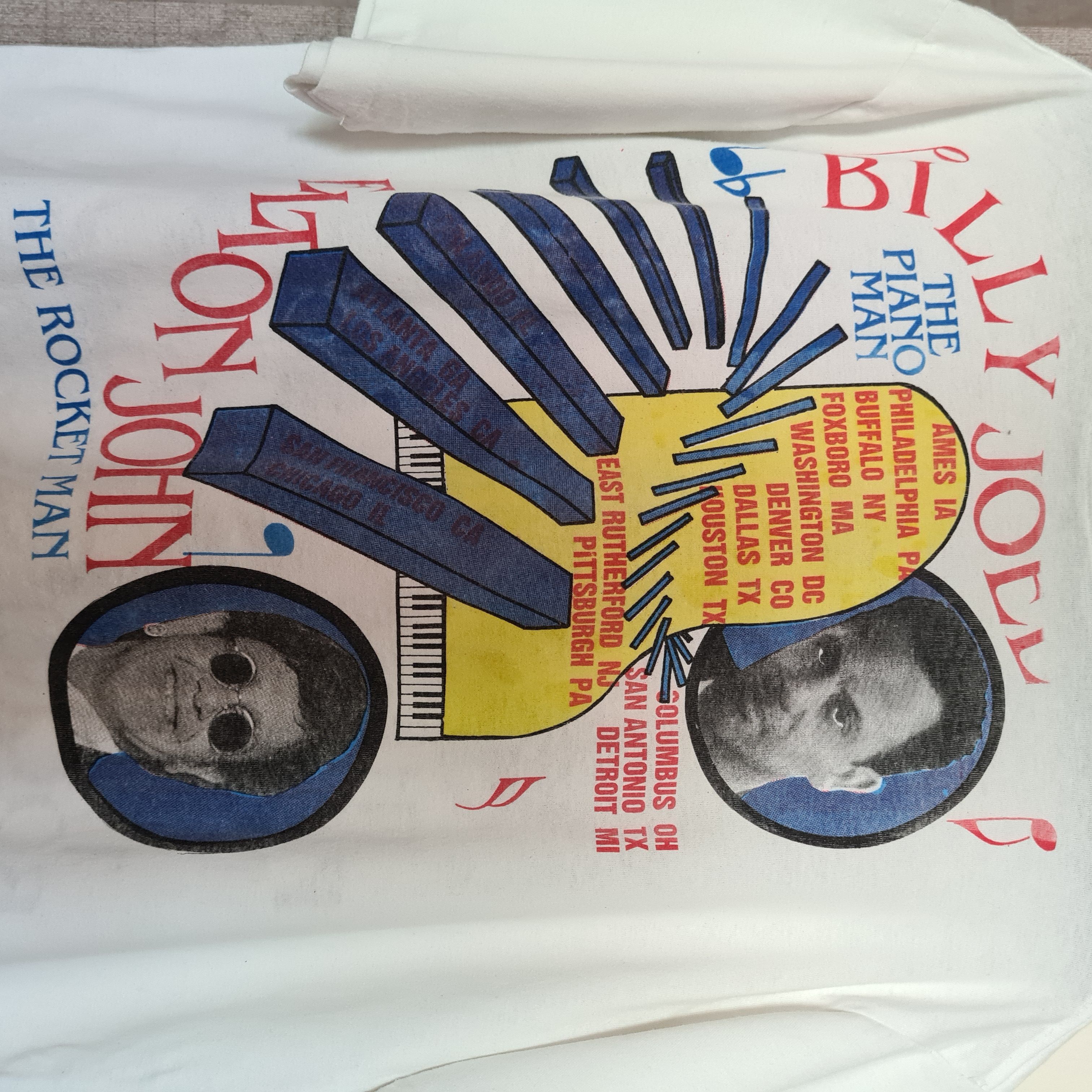 Band Tees Elton John Billy Joel Pianoman Tour 1994 Size US XL / EU 56 / 4 - 3 Thumbnail