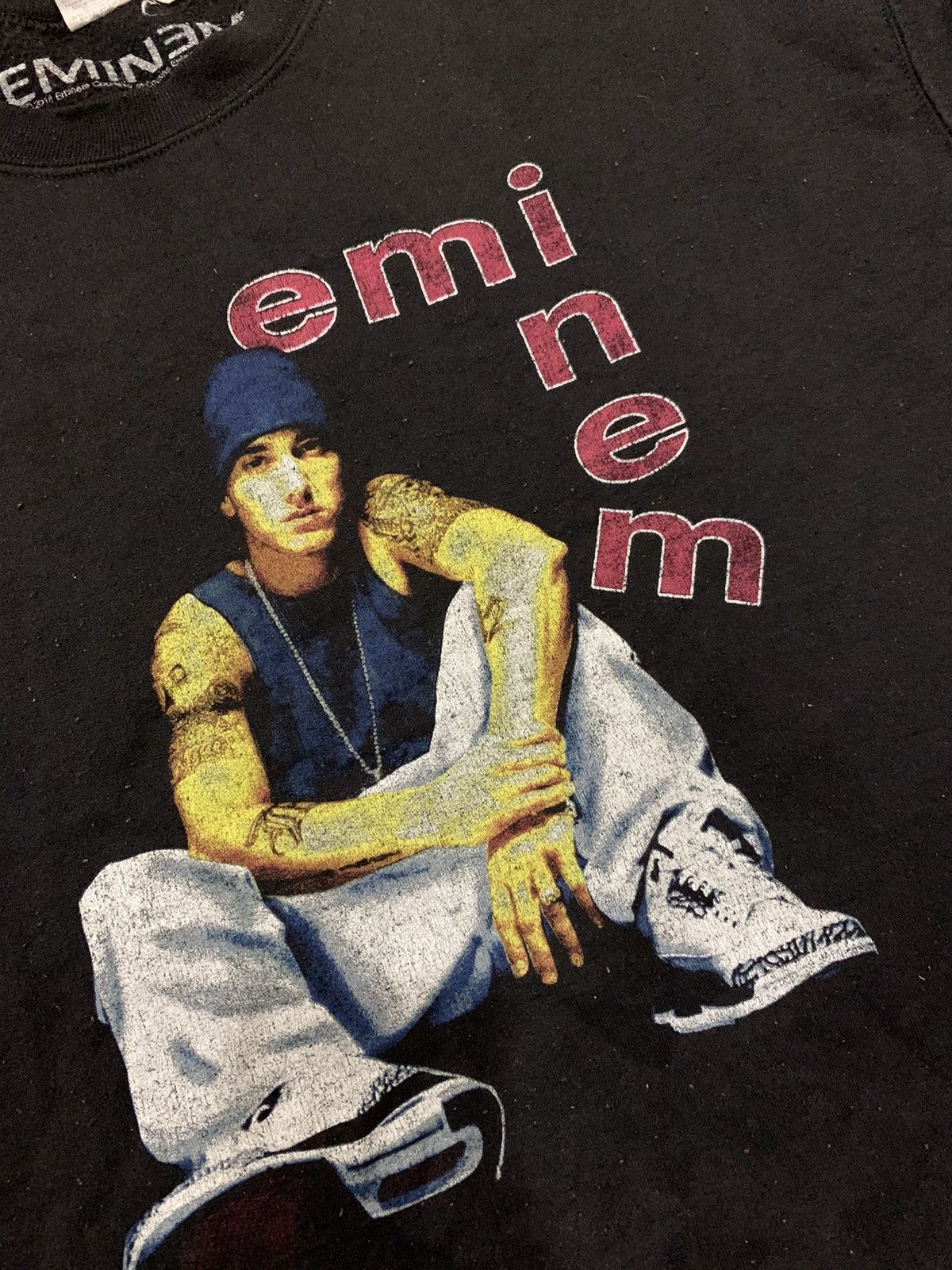 Eminem × Rap Tees × Vintage The Real Slim Shady Eminem Big Print Sweatshirt Size US L / EU 52-54 / 3 - 3 Thumbnail