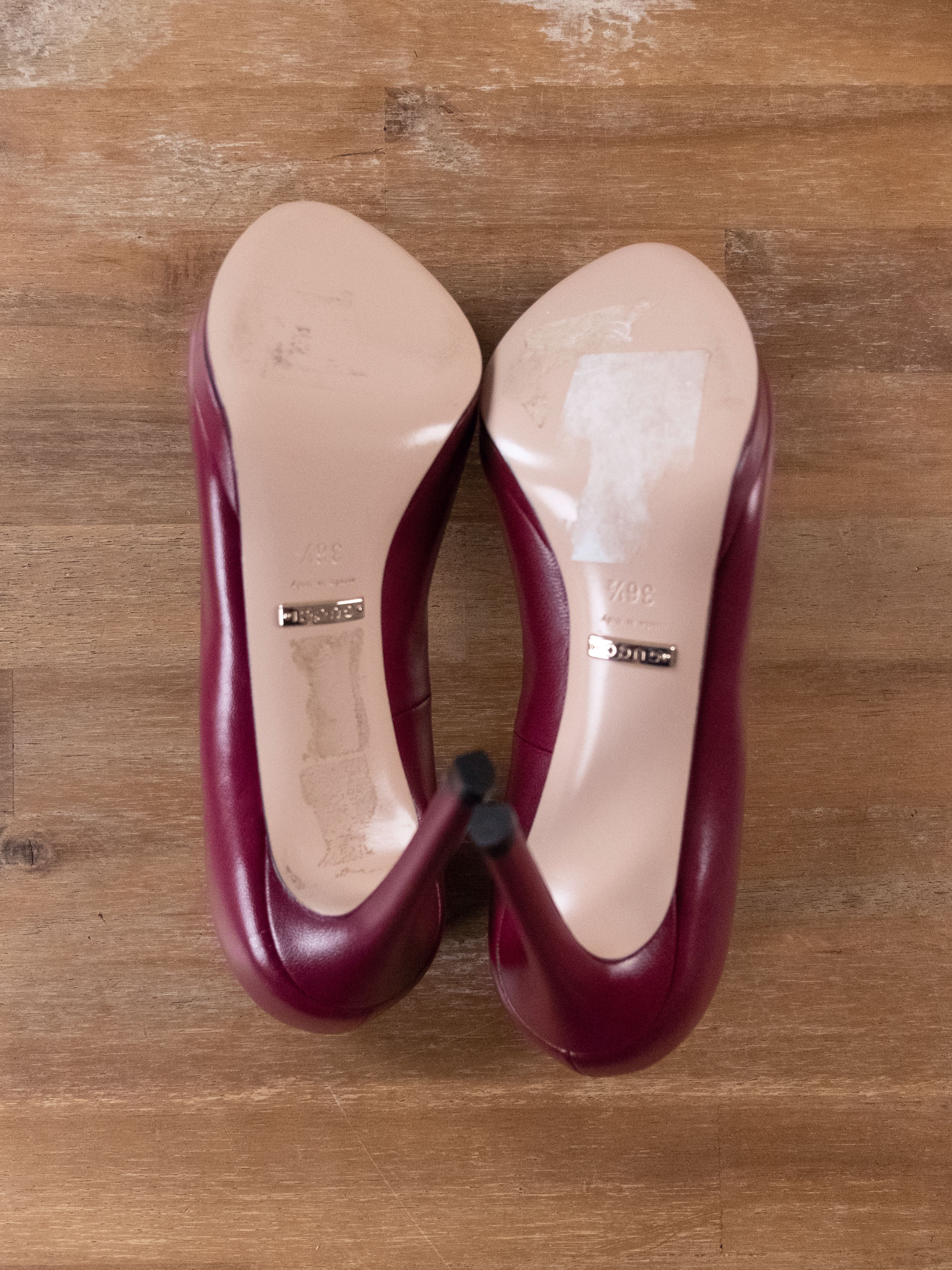Gucci GUCCI Jolene red burgundy horsebit leather pumps shoes 36.5 Size US 6.5 / IT 36.5 - 5 Thumbnail