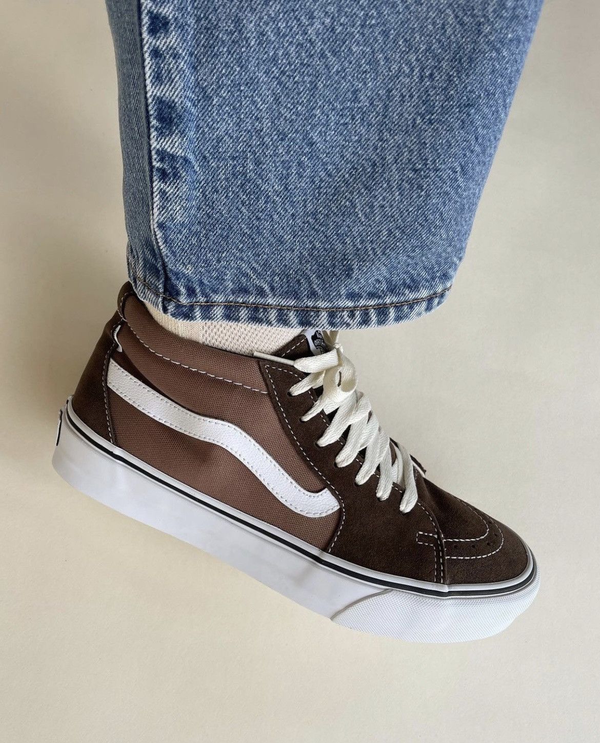 JJJJound × Vans JJJJound Vans Sk8-Mid VLT LX / Brown Size 10.5 Size US 10.5 / EU 43-44 - 4 Thumbnail