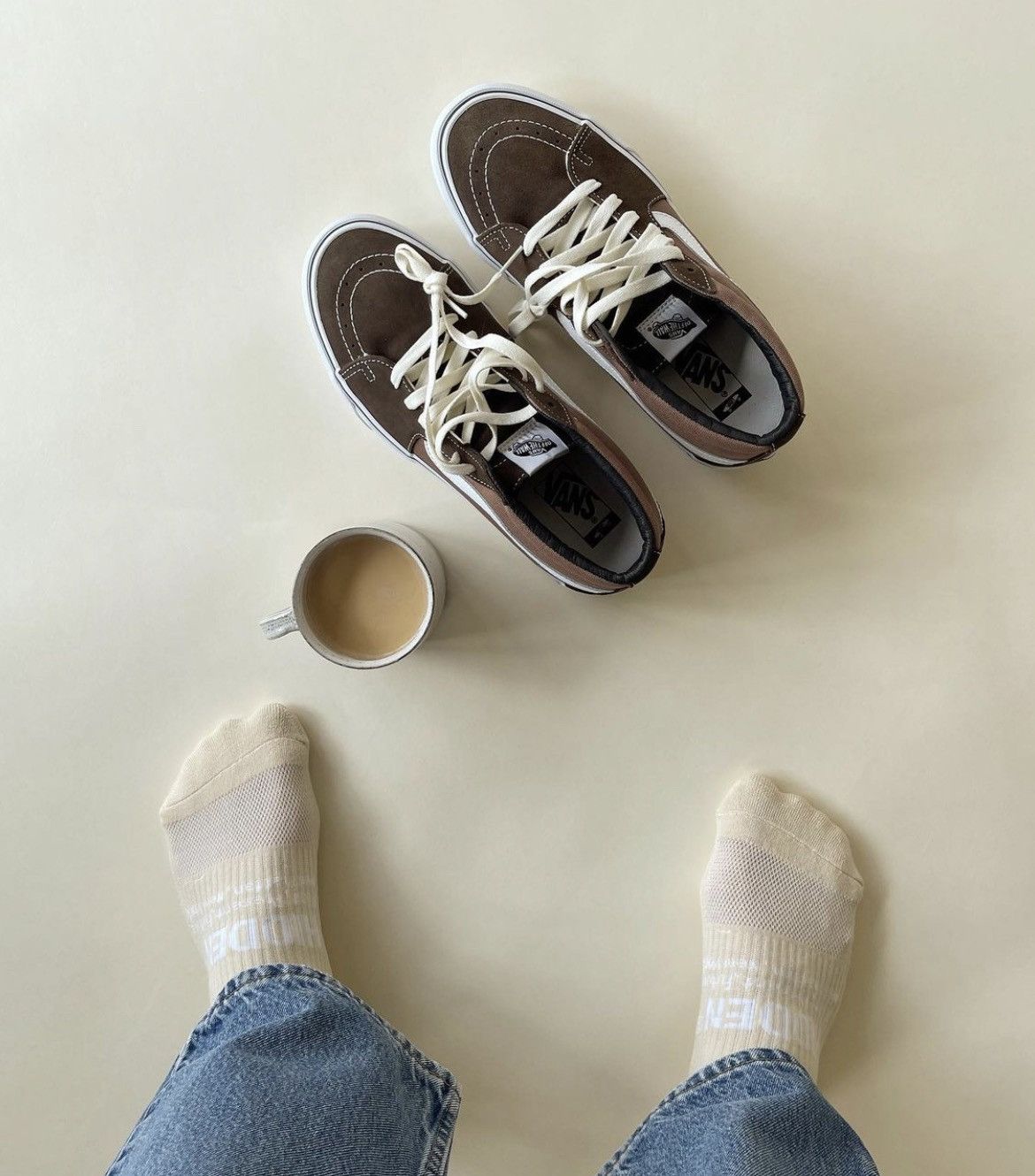 JJJJound × Vans JJJJound Vans Sk8-Mid VLT LX / Brown Size 10.5 Size US 10.5 / EU 43-44 - 6 Thumbnail