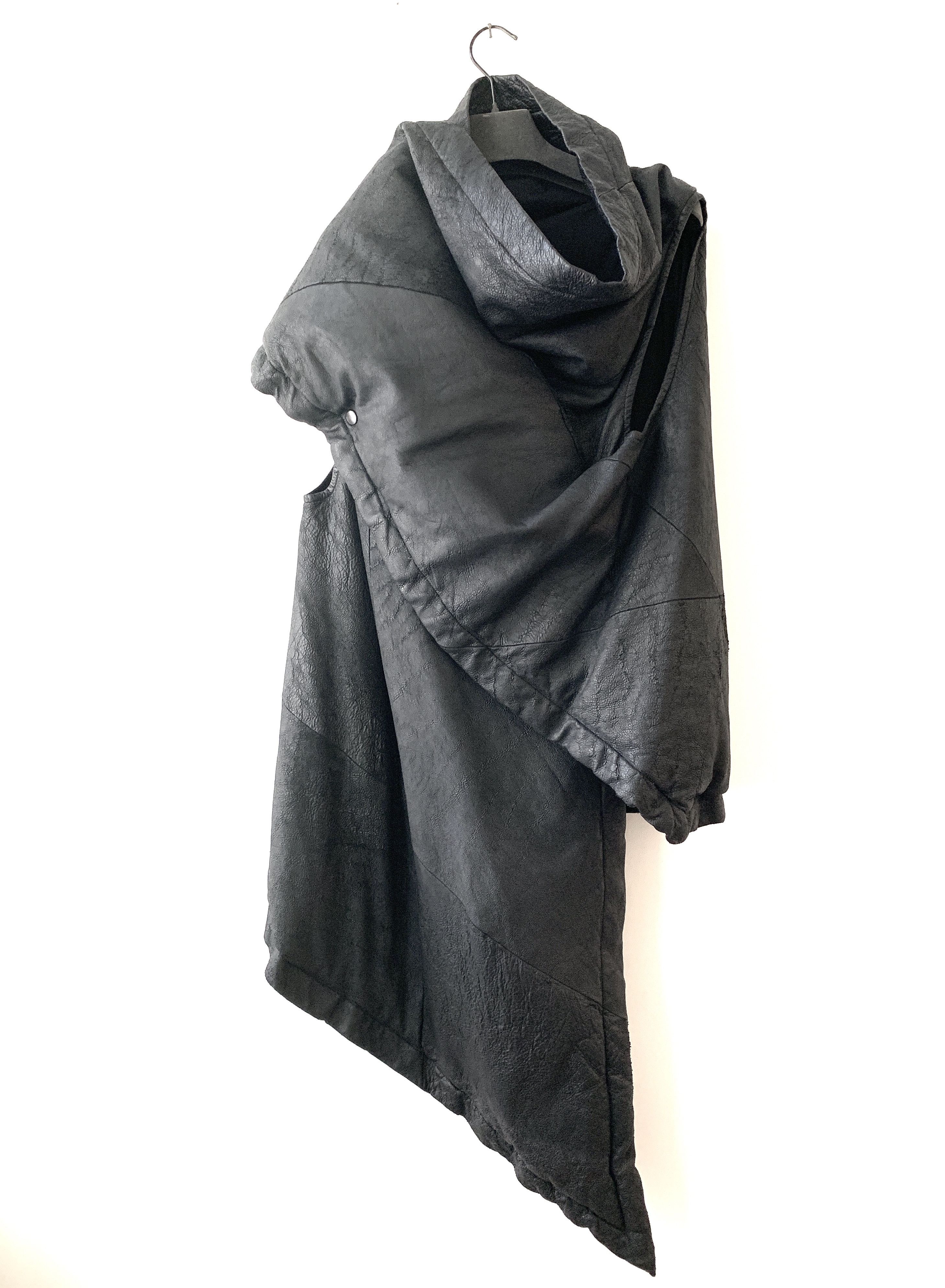 Rick Owens F/W 2010 "Gleam" Blistered Lamb Leather Down Vest SZ L Size US L / EU 52-54 / 3 - 4 Thumbnail