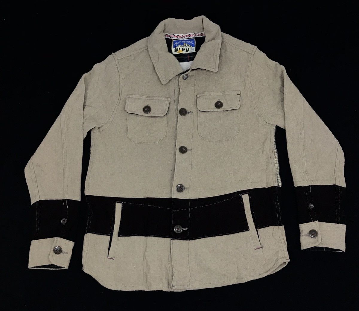 Vintage Vintage 80s 90s West Camping Stuff Button Down Jacket Wool Size M / US 6-8 / IT 42-44 - 1 Thumbnail