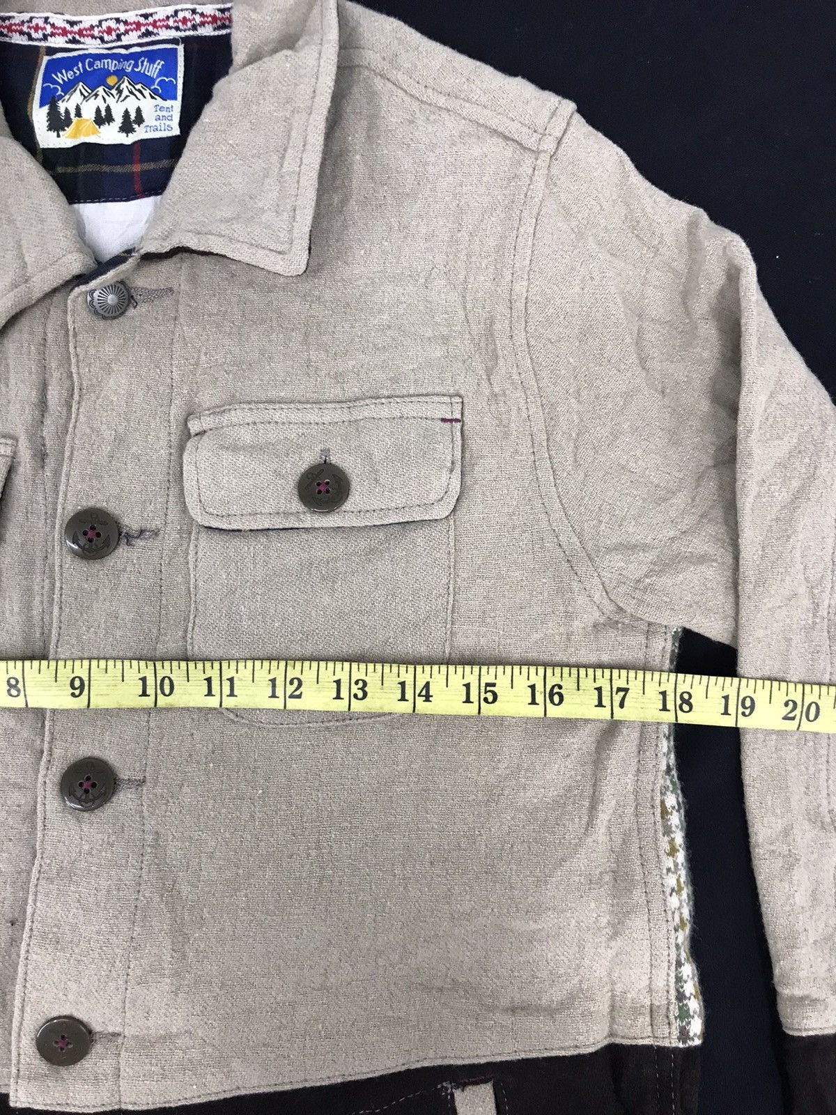 Vintage Vintage 80s 90s West Camping Stuff Button Down Jacket Wool Size M / US 6-8 / IT 42-44 - 6 Thumbnail