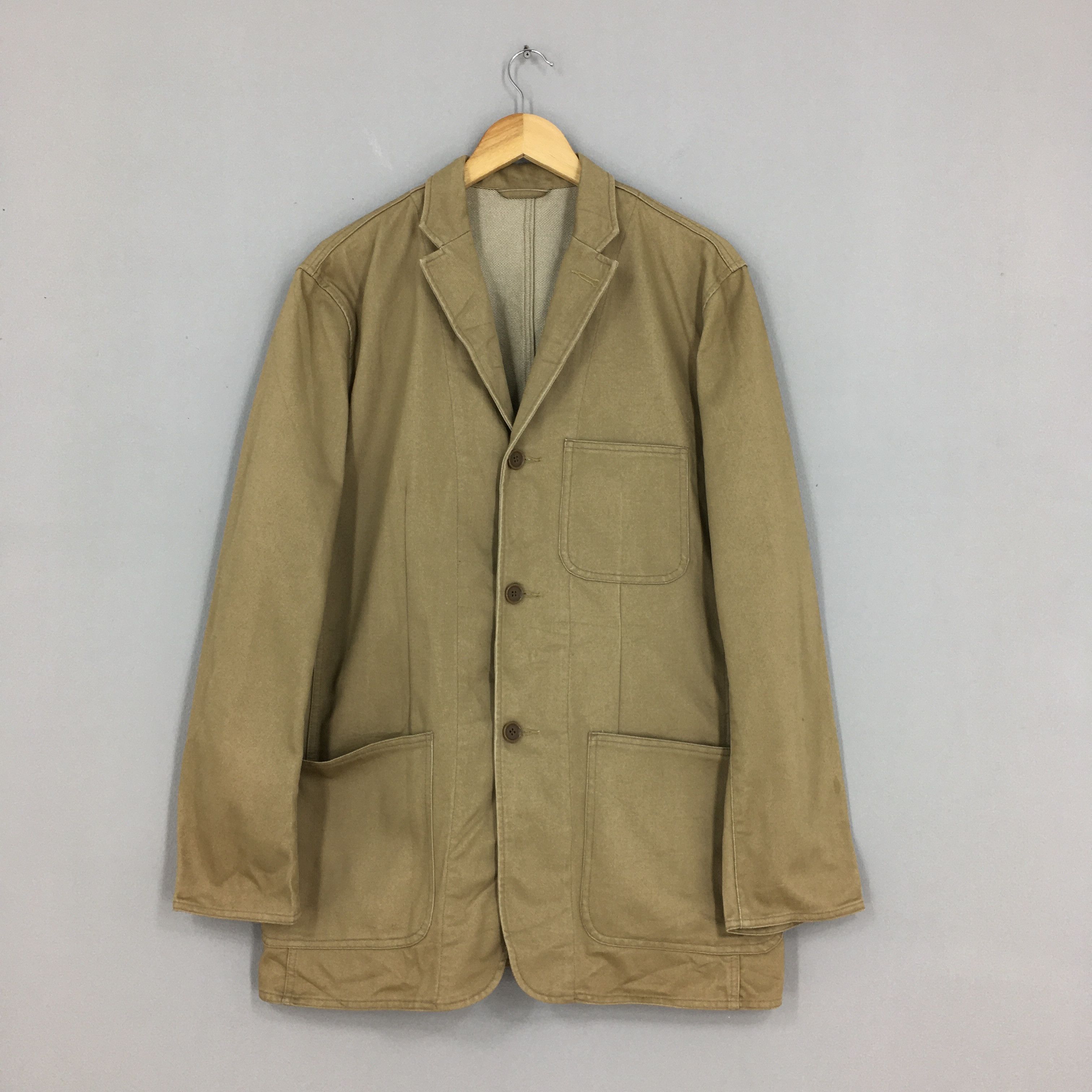 image of Vintage On Board Japan Denim Labour Jacket Large in Brown, Men's