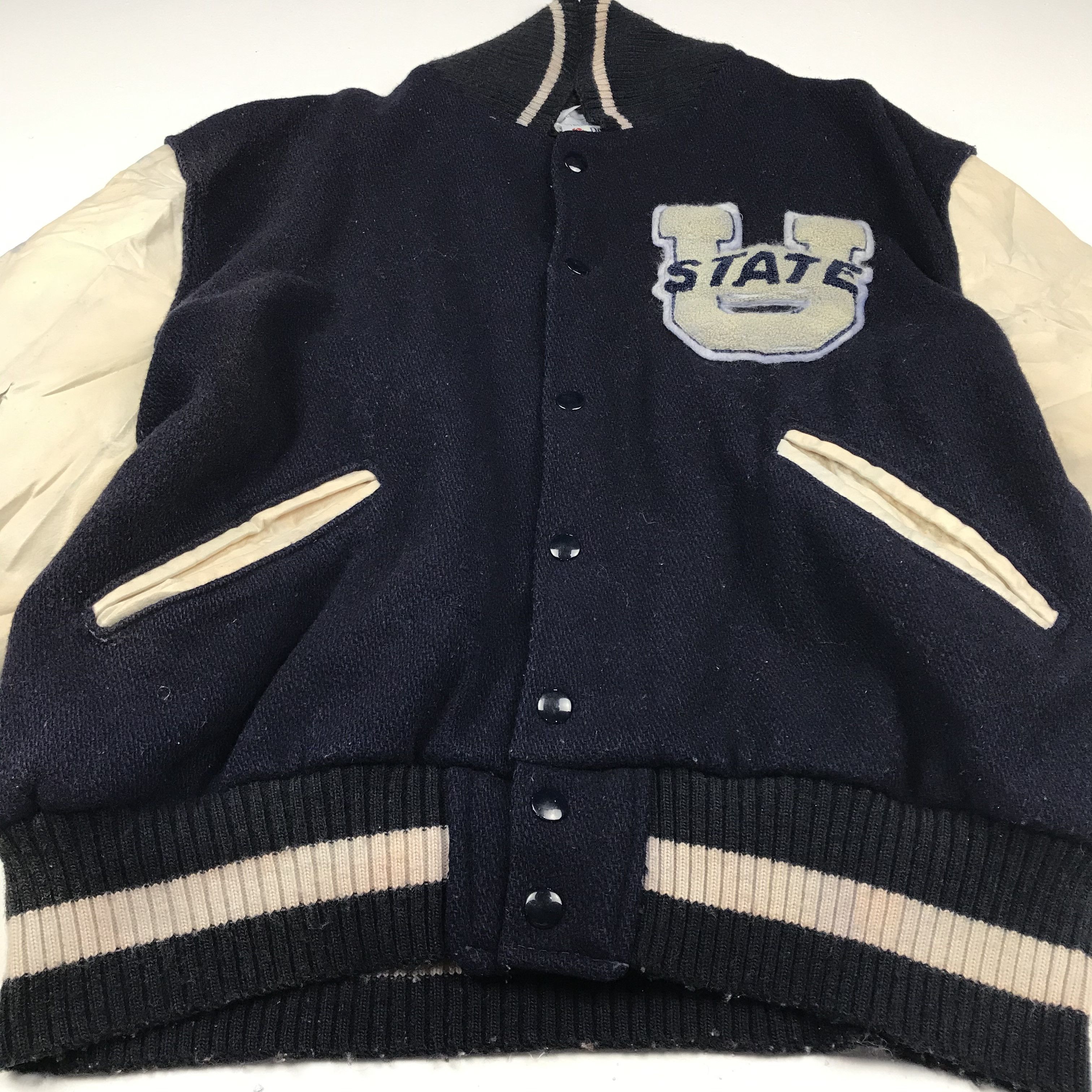 Delong Vintage United State Varsity Jackets Fibers Sleeve Size US M / EU 48-50 / 2 - 2 Thumbnail