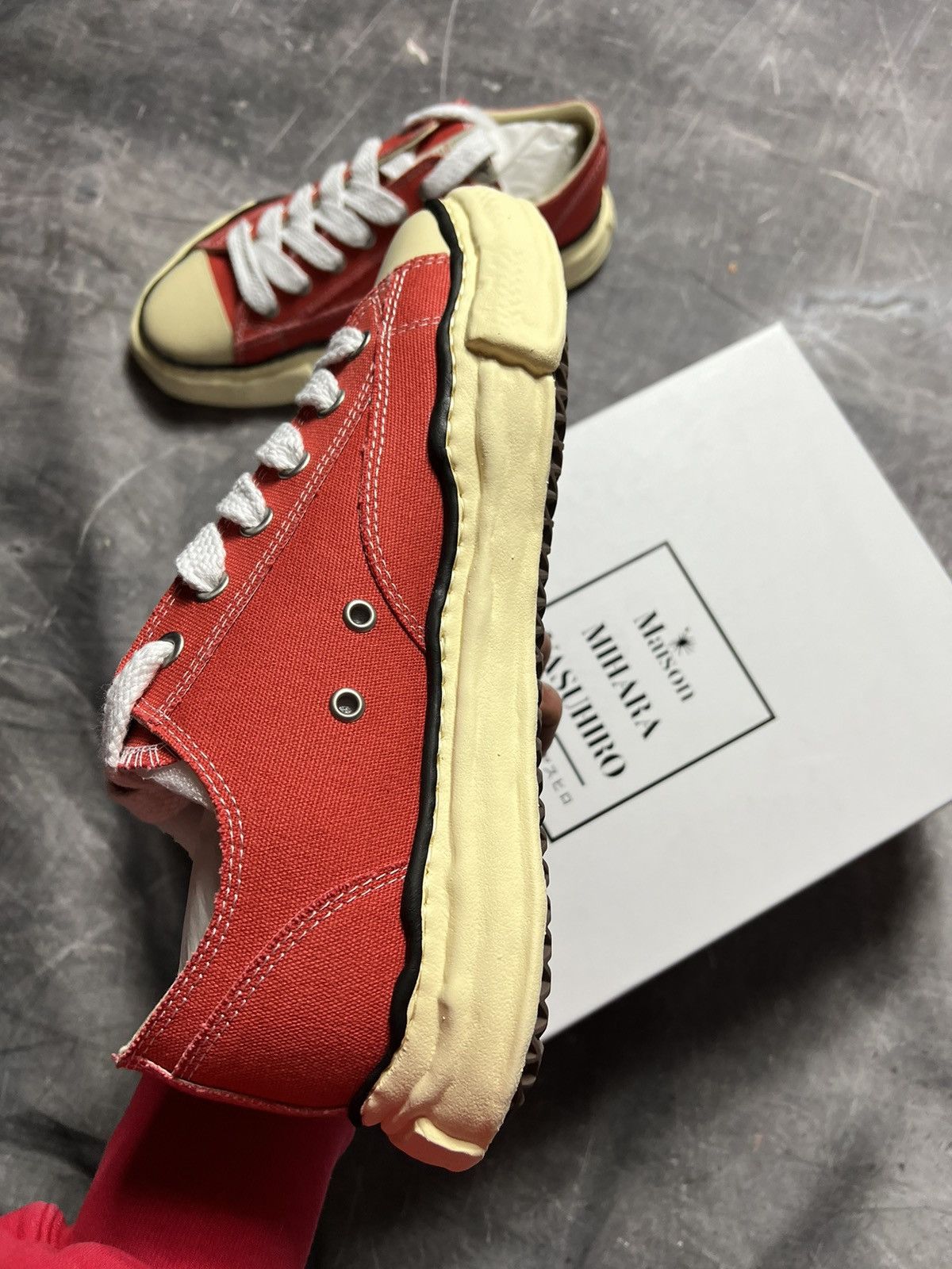 Maison MIHARA YASUHIRO Maison Mihara Yasuhiro Canvas Aged Sole Sneakers Size US 12 / EU 45 - 5 Thumbnail