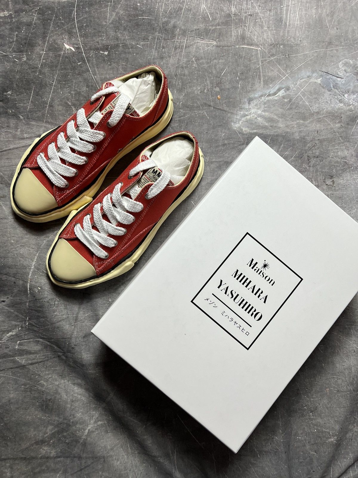 Maison MIHARA YASUHIRO Maison Mihara Yasuhiro Canvas Aged Sole Sneakers Size US 12 / EU 45 - 1 Thumbnail