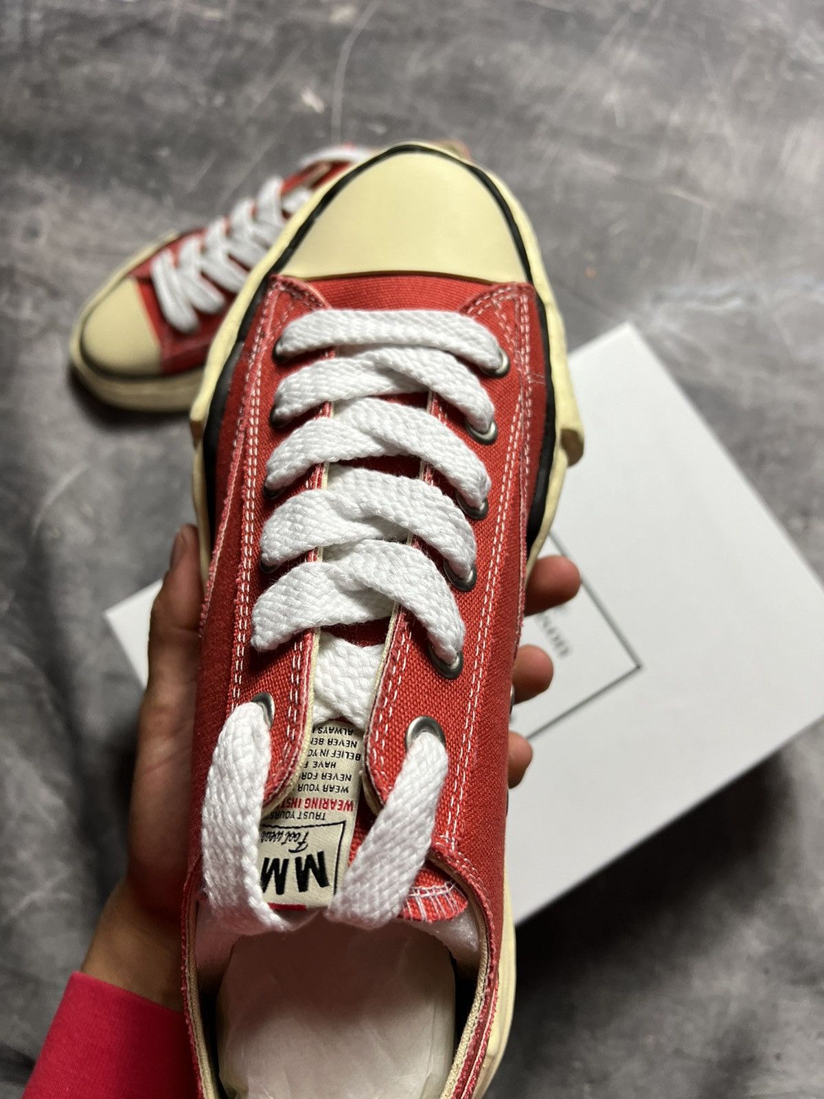Maison MIHARA YASUHIRO Maison Mihara Yasuhiro Canvas Aged Sole Sneakers Size US 12 / EU 45 - 4 Thumbnail