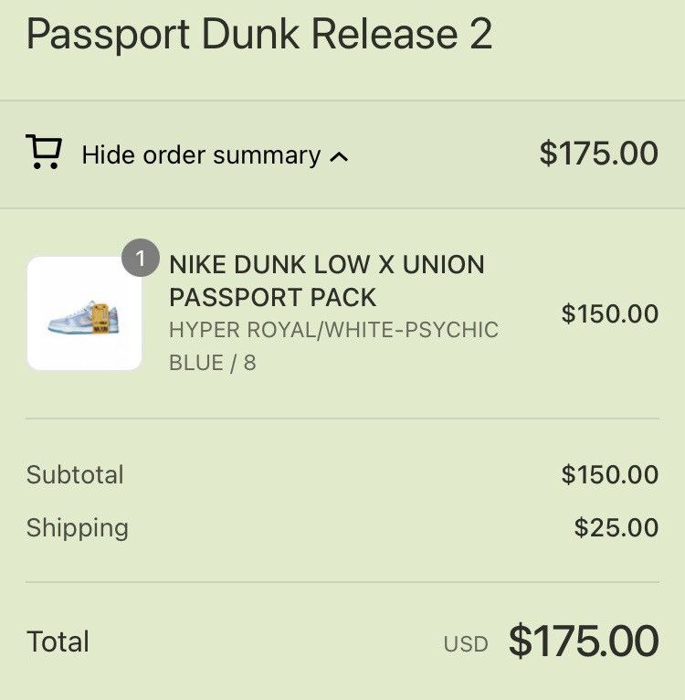 Nike × Union LA Nike X Union Dunk Low Passport Pack Hyper Royal Shoes Size US 8 / EU 41 - 3 Thumbnail