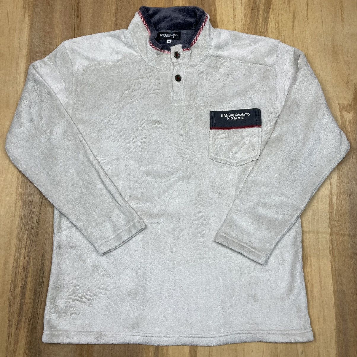 Japanese Brand × Kansai Yamamoto Fleece Kansai Yamamoto Long Sleeve Tshirt Size US M / EU 48-50 / 2 - 1 Thumbnail