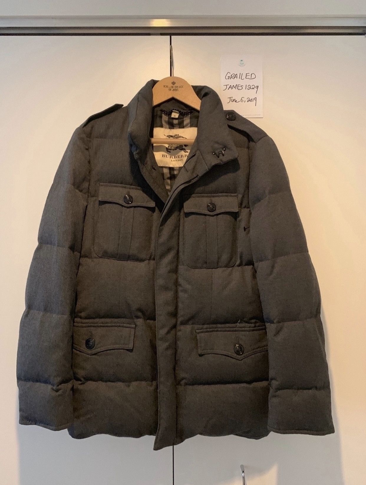 Burberry Burberry Virgin Wool Puffer Coat Size US M / EU 48-50 / 2 - 1 Thumbnail