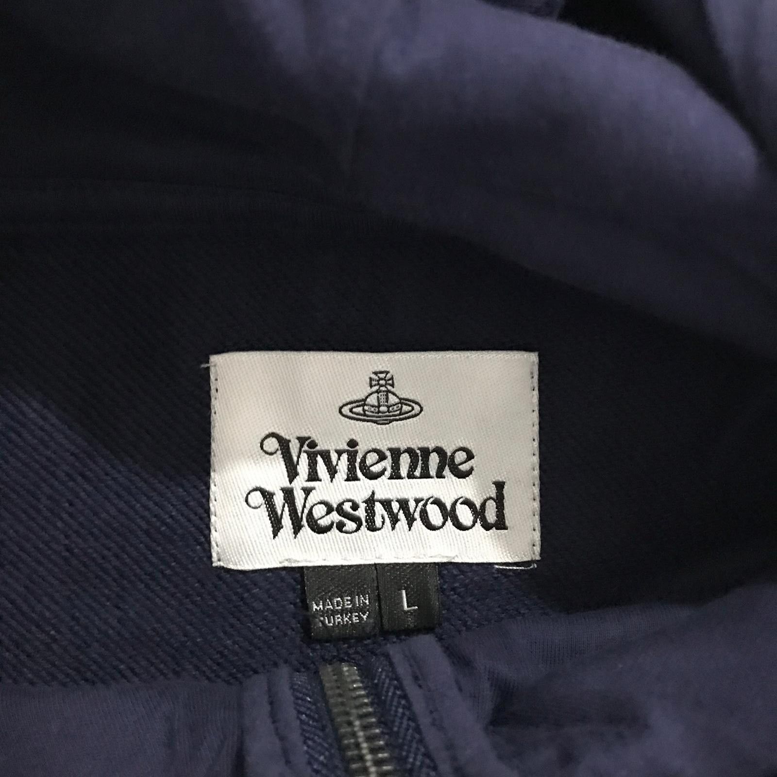 Vivienne Westwood Aw27 - Vivienne Westwood Cont Fabric Trim Zip Hoodie Size US L / EU 52-54 / 3 - 8 Thumbnail