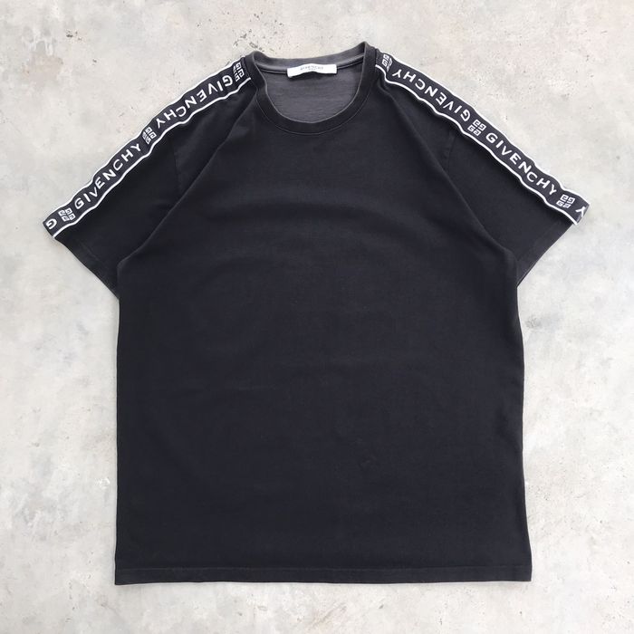 Givenchy S S 2019 Givenchy Paris Black Taped Sleeve T Shirt Grailed