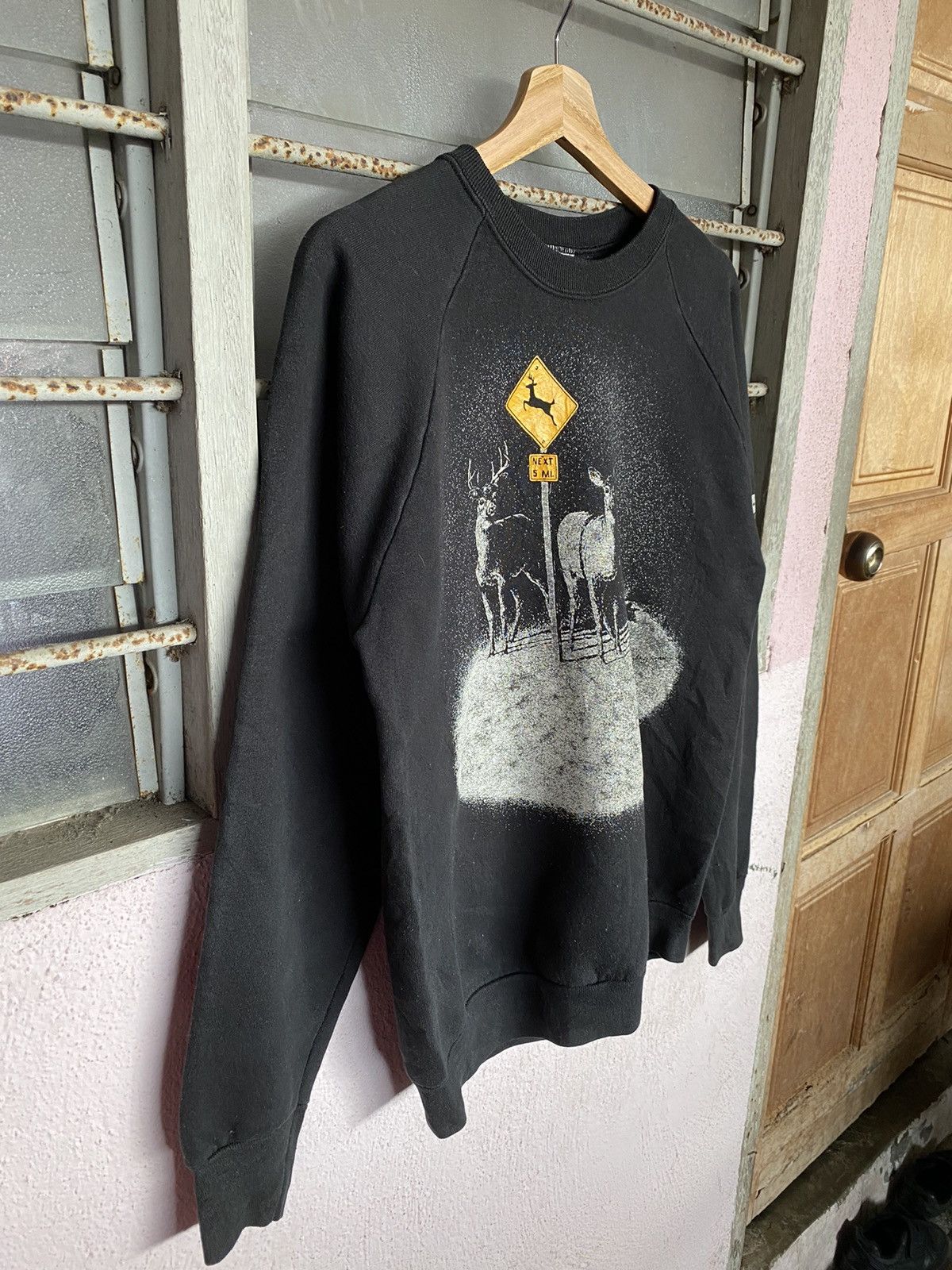 Habitat × Vintage Vintage 90's Coution Dear Sweatshirt Size US M / EU 48-50 / 2 - 3 Thumbnail