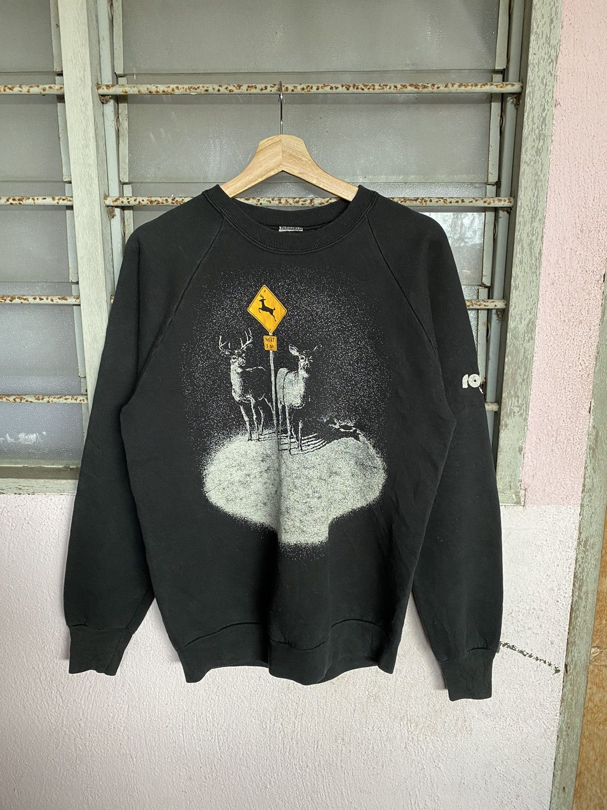 Habitat × Vintage Vintage 90's Coution Dear Sweatshirt Size US M / EU 48-50 / 2 - 5 Thumbnail