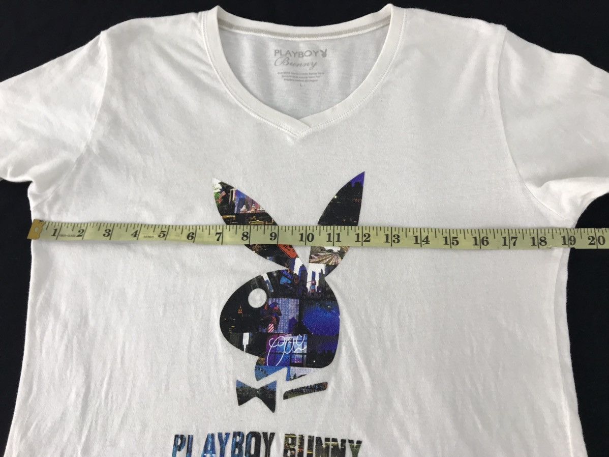 Playboy Big Bunny Head Logo Spell Out Tee Size M / US 6-8 / IT 42-44 - 7 Thumbnail