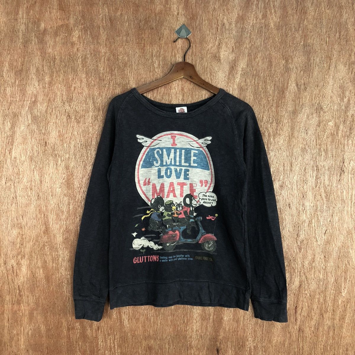 Anime Smile Love vespa anima cartoon Big Logo Sweatshirt #c918 Size S / US 4 / IT 40 - 1 Thumbnail