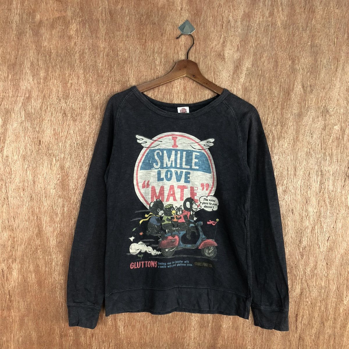 Anime Smile Love vespa anima cartoon Big Logo Sweatshirt #c918 Size S / US 4 / IT 40 - 3 Thumbnail