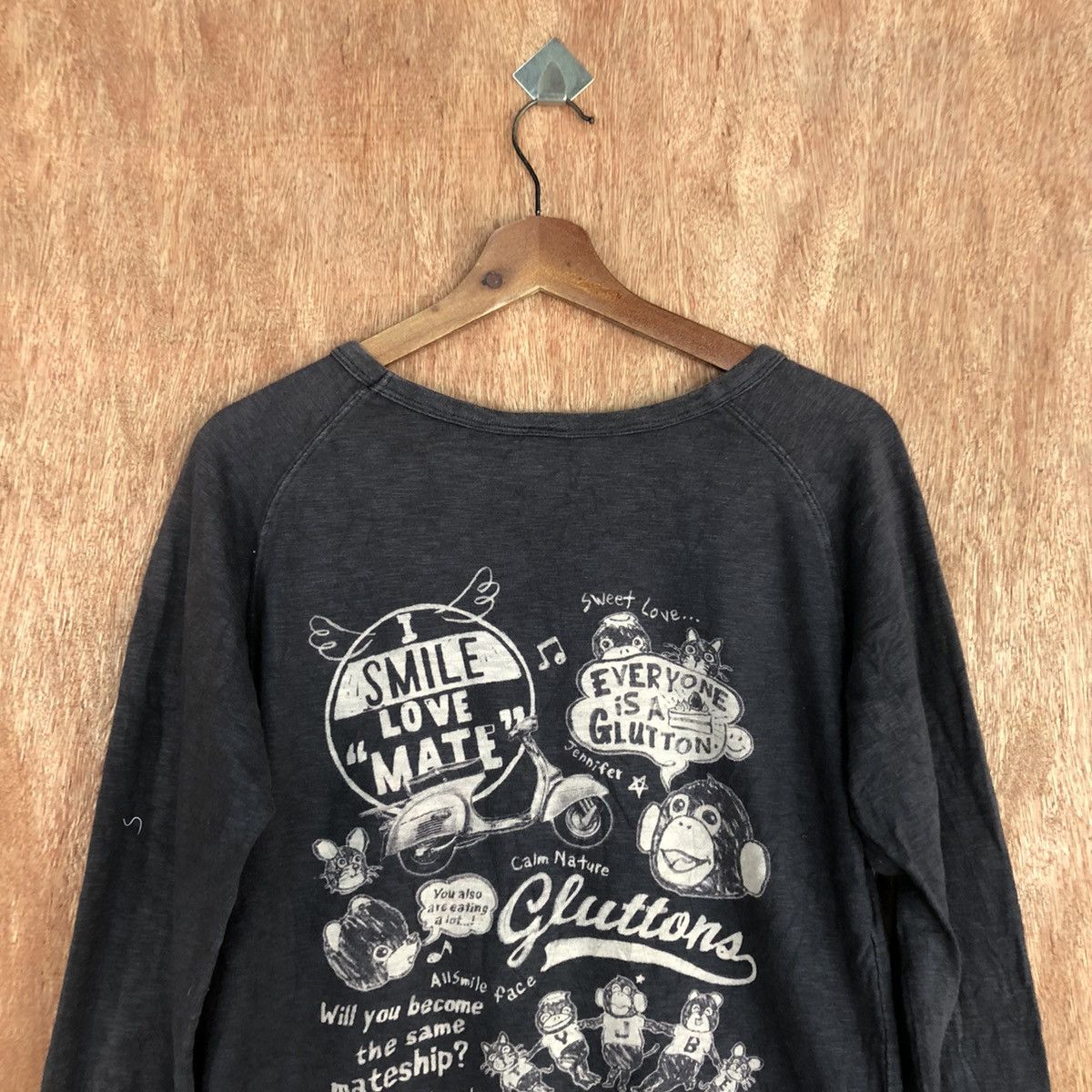 Anime Smile Love vespa anima cartoon Big Logo Sweatshirt #c918 Size S / US 4 / IT 40 - 13 Thumbnail