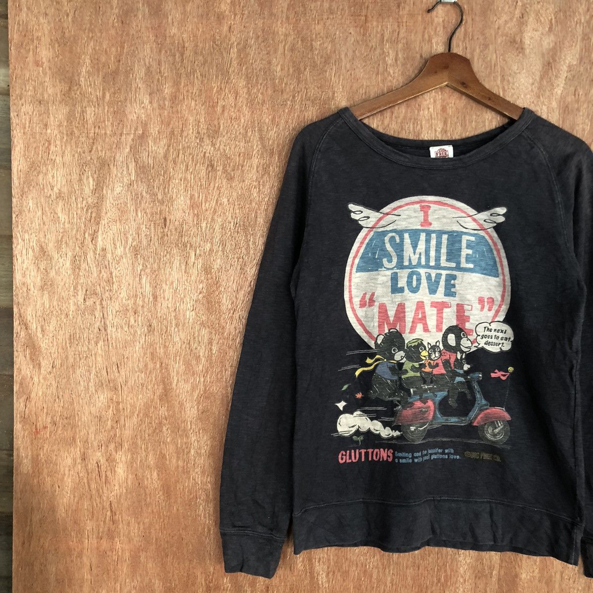 Anime Smile Love vespa anima cartoon Big Logo Sweatshirt #c918 Size S / US 4 / IT 40 - 7 Thumbnail