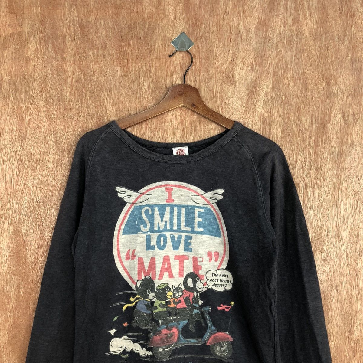 Anime Smile Love vespa anima cartoon Big Logo Sweatshirt #c918 Size S / US 4 / IT 40 - 2 Thumbnail