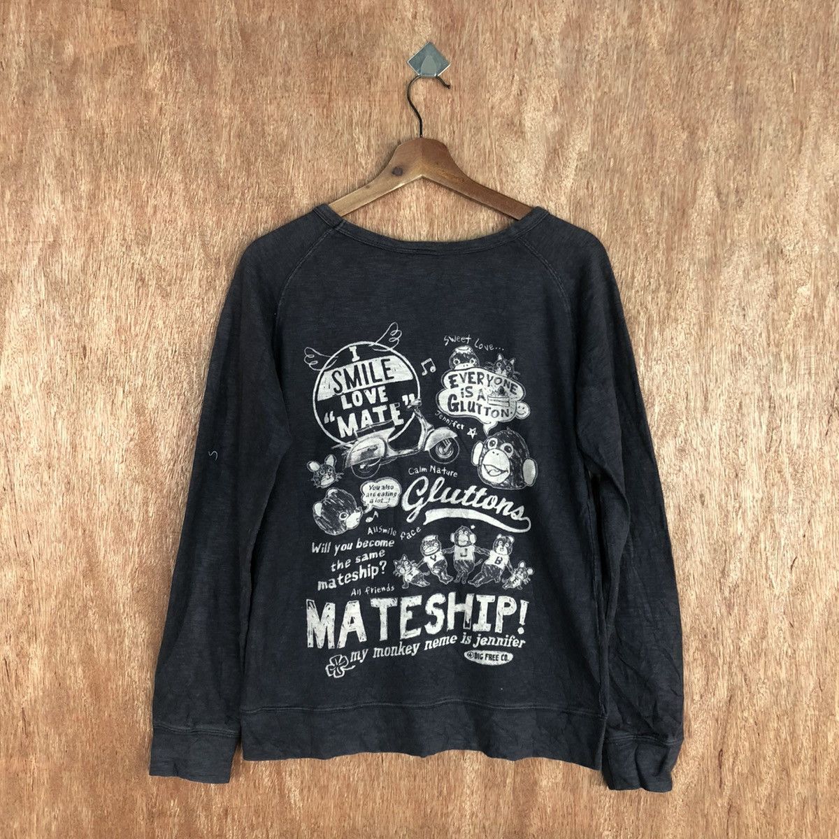 Anime Smile Love vespa anima cartoon Big Logo Sweatshirt #c918 Size S / US 4 / IT 40 - 14 Thumbnail